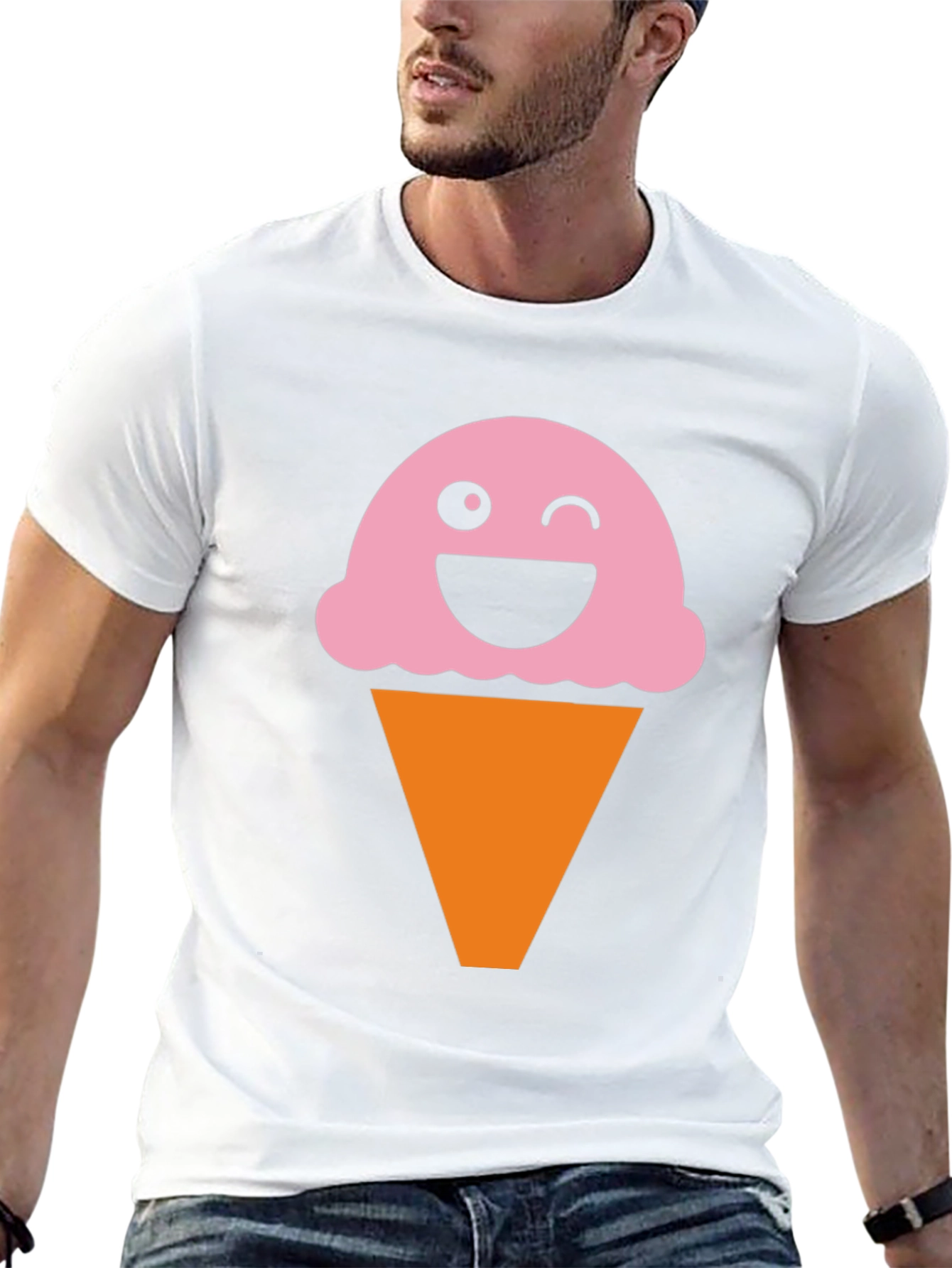 Fun Ice Cream Cone Graphic T-Shirt
