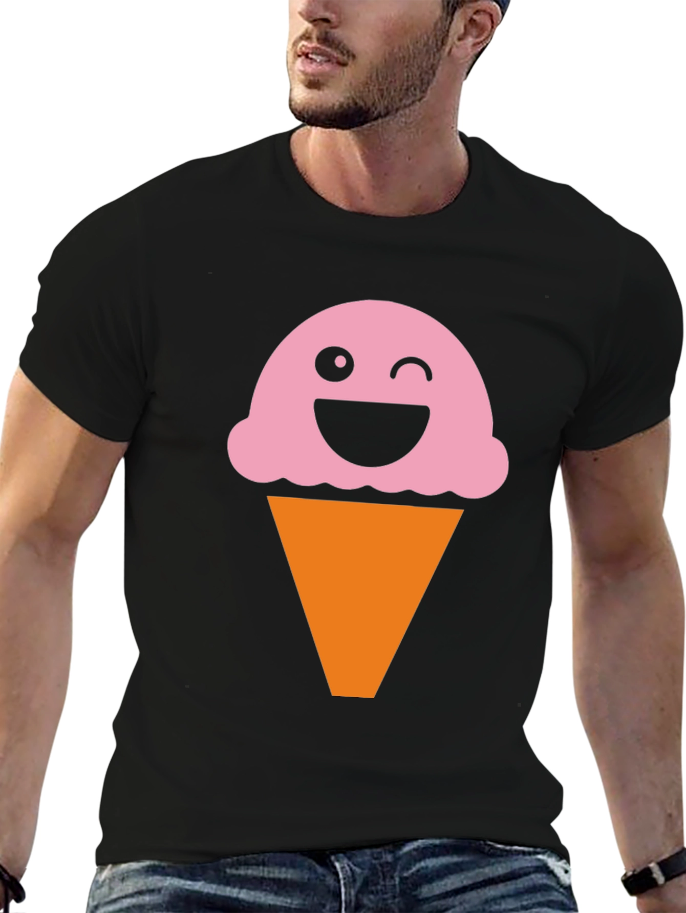 Fun Ice Cream Cone Graphic T-Shirt