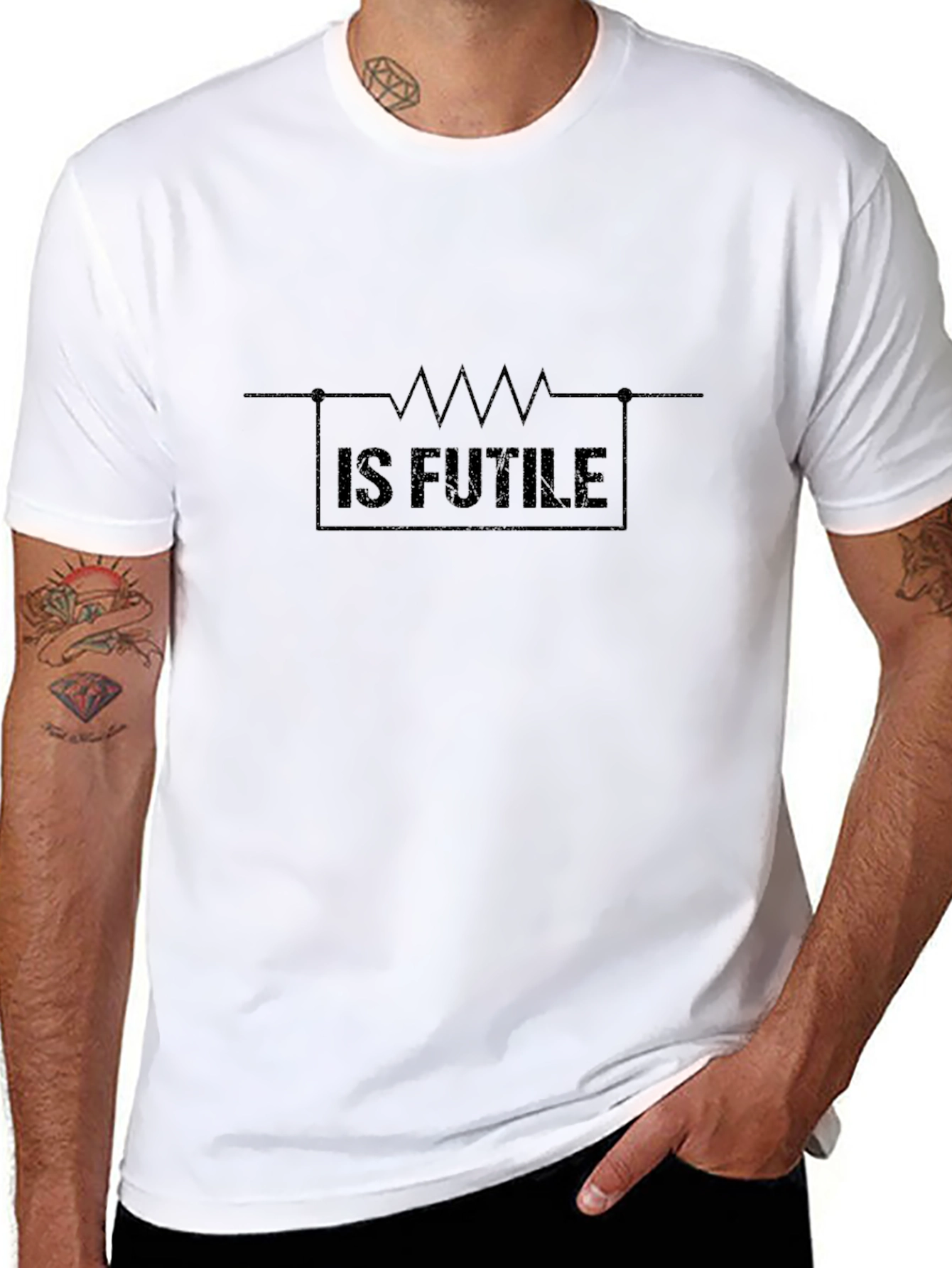 Resistance Is Futile T-Shirt - Geeky Electrical Humor