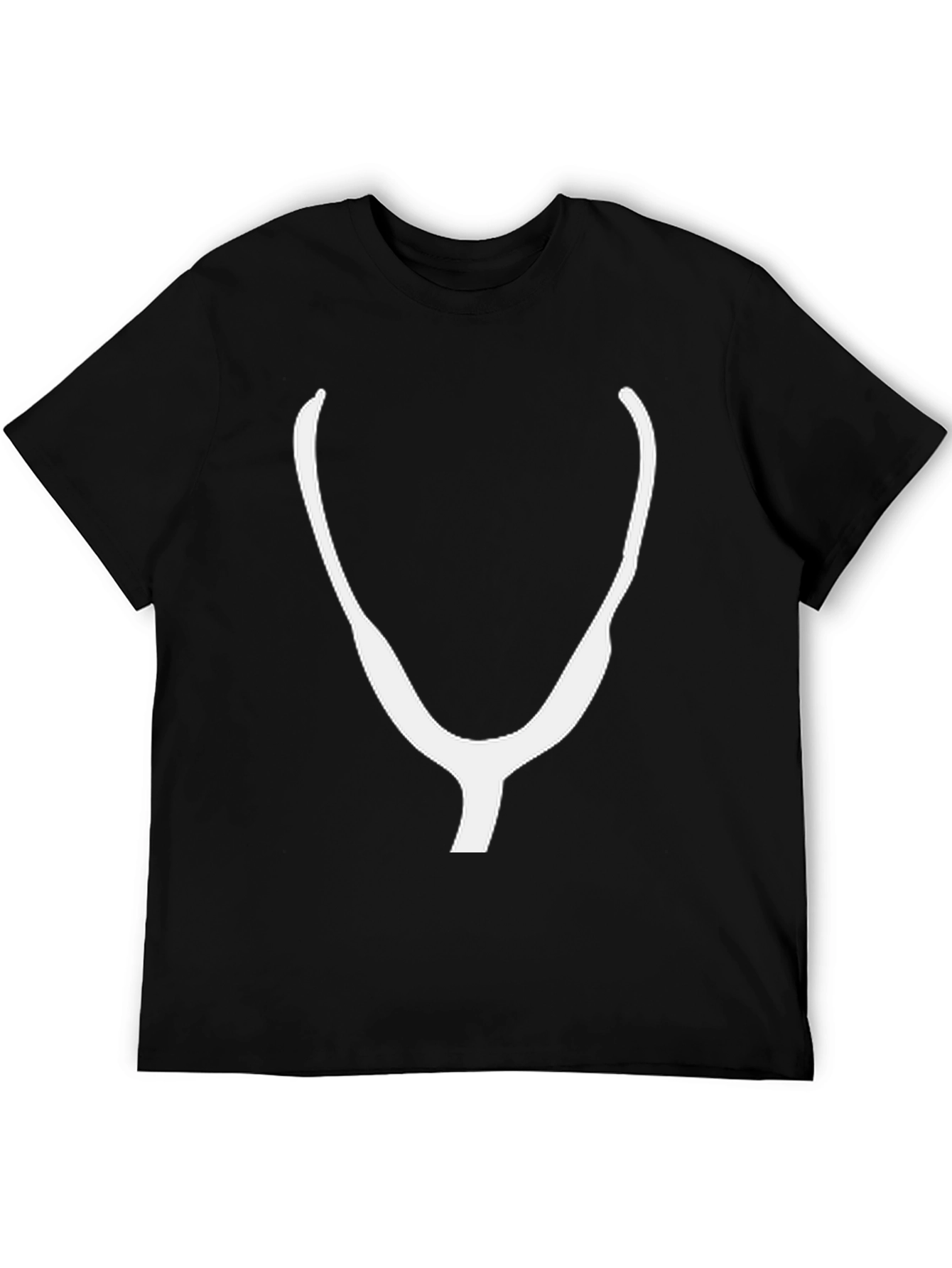 Minimalist Wishbone T-Shirt - Black Cotton Tee