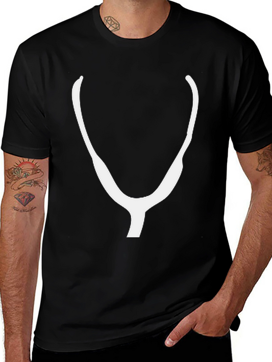 Minimalist Wishbone T-Shirt - Black Cotton Tee