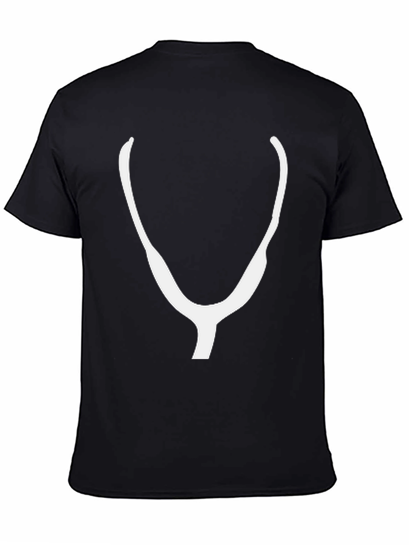 Minimalist Wishbone T-Shirt - Black Cotton Tee