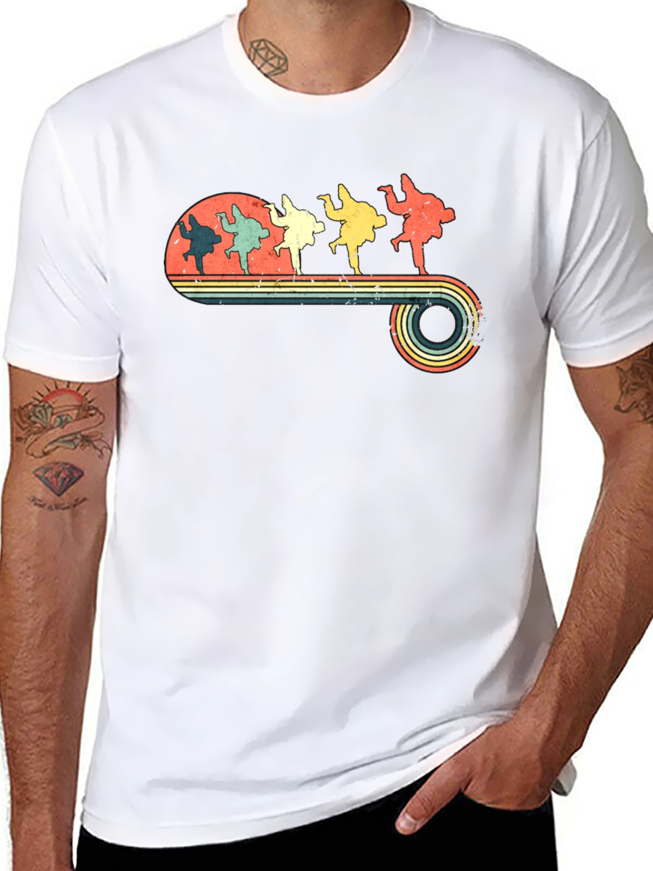 Retro Judo Stance Graphic T-Shirt