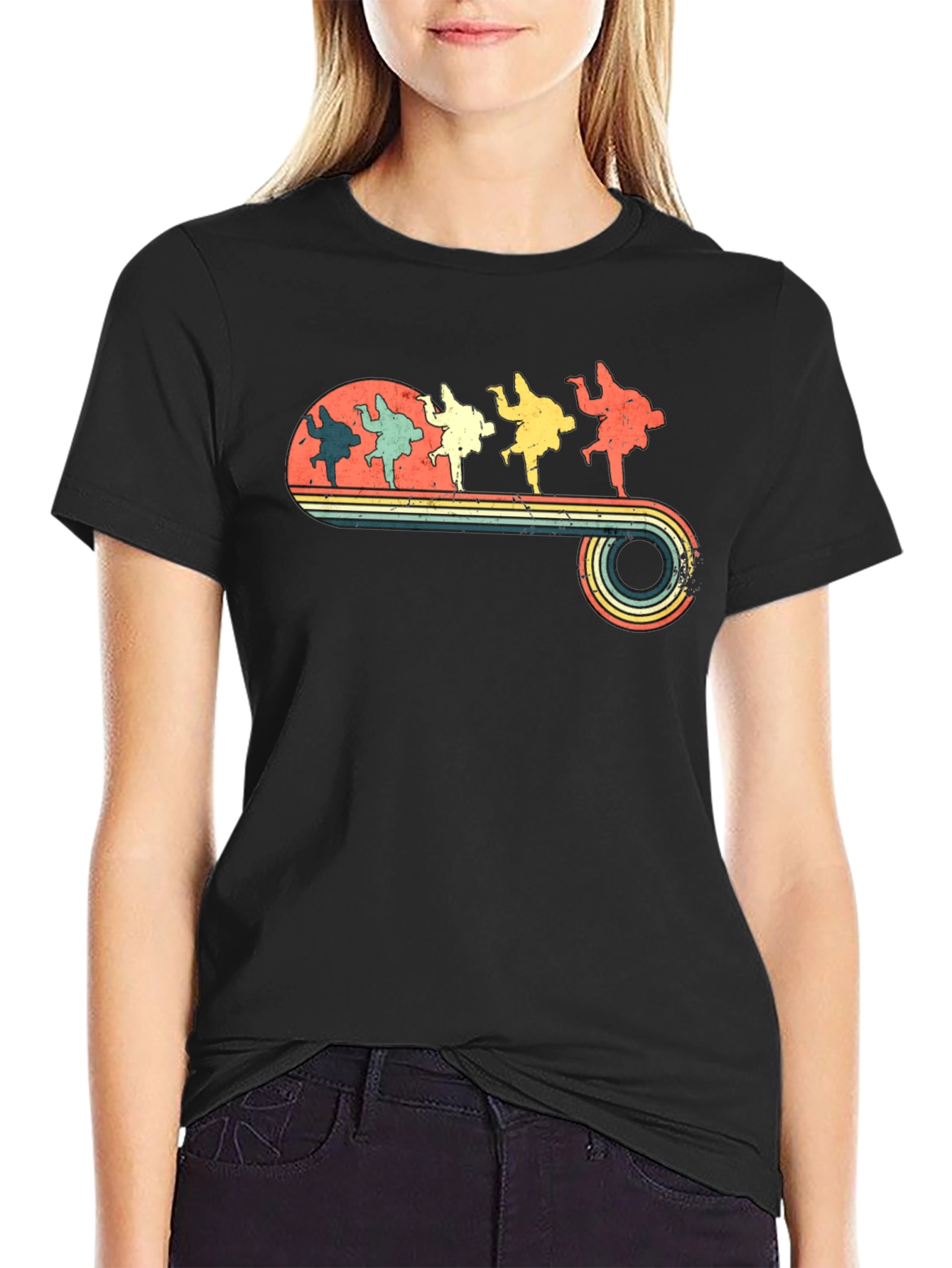 Retro Judo Stance Graphic T-Shirt