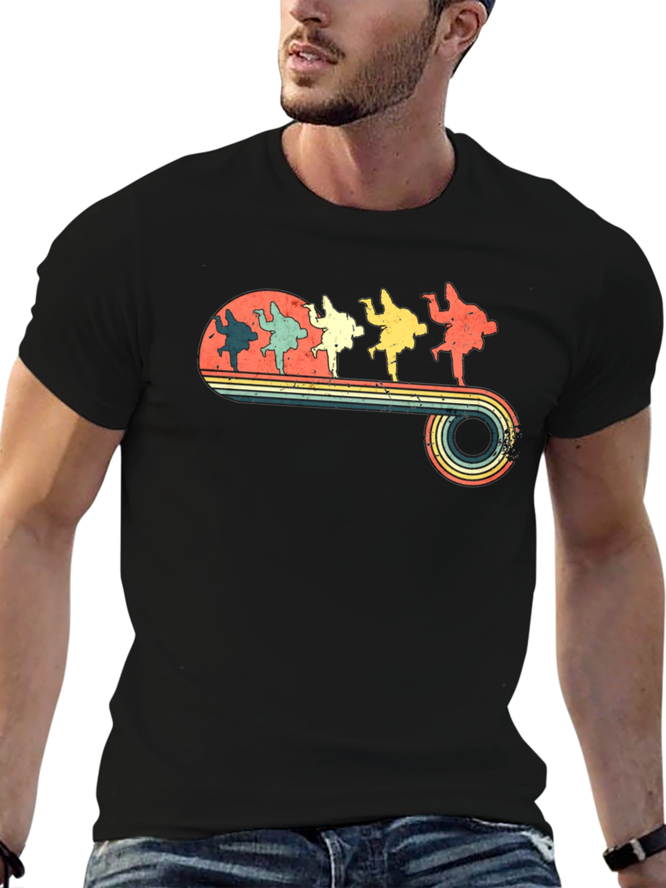 Retro Judo Stance Graphic T-Shirt