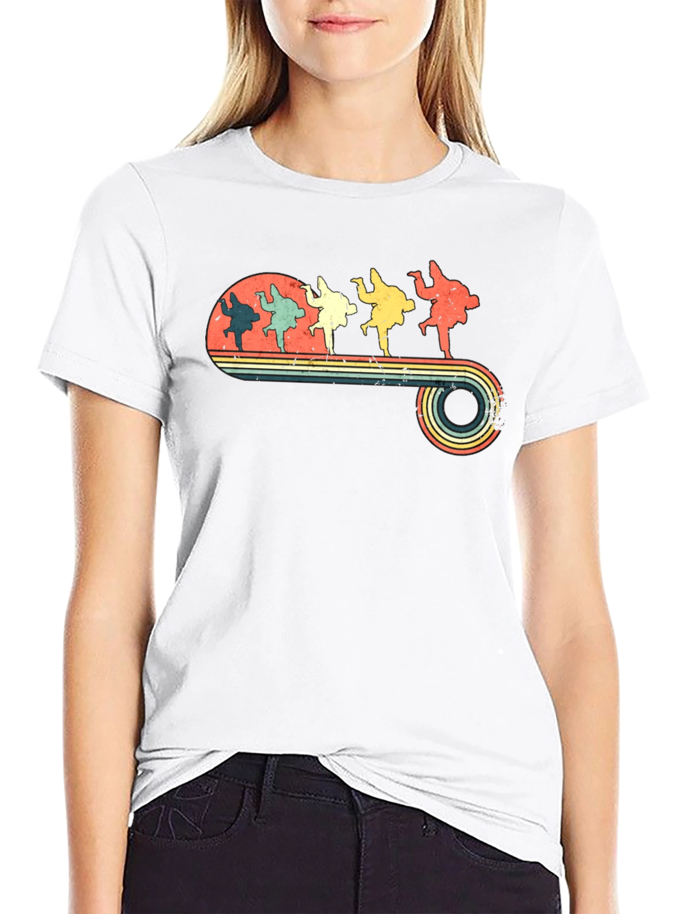 Retro Judo Stance Graphic T-Shirt