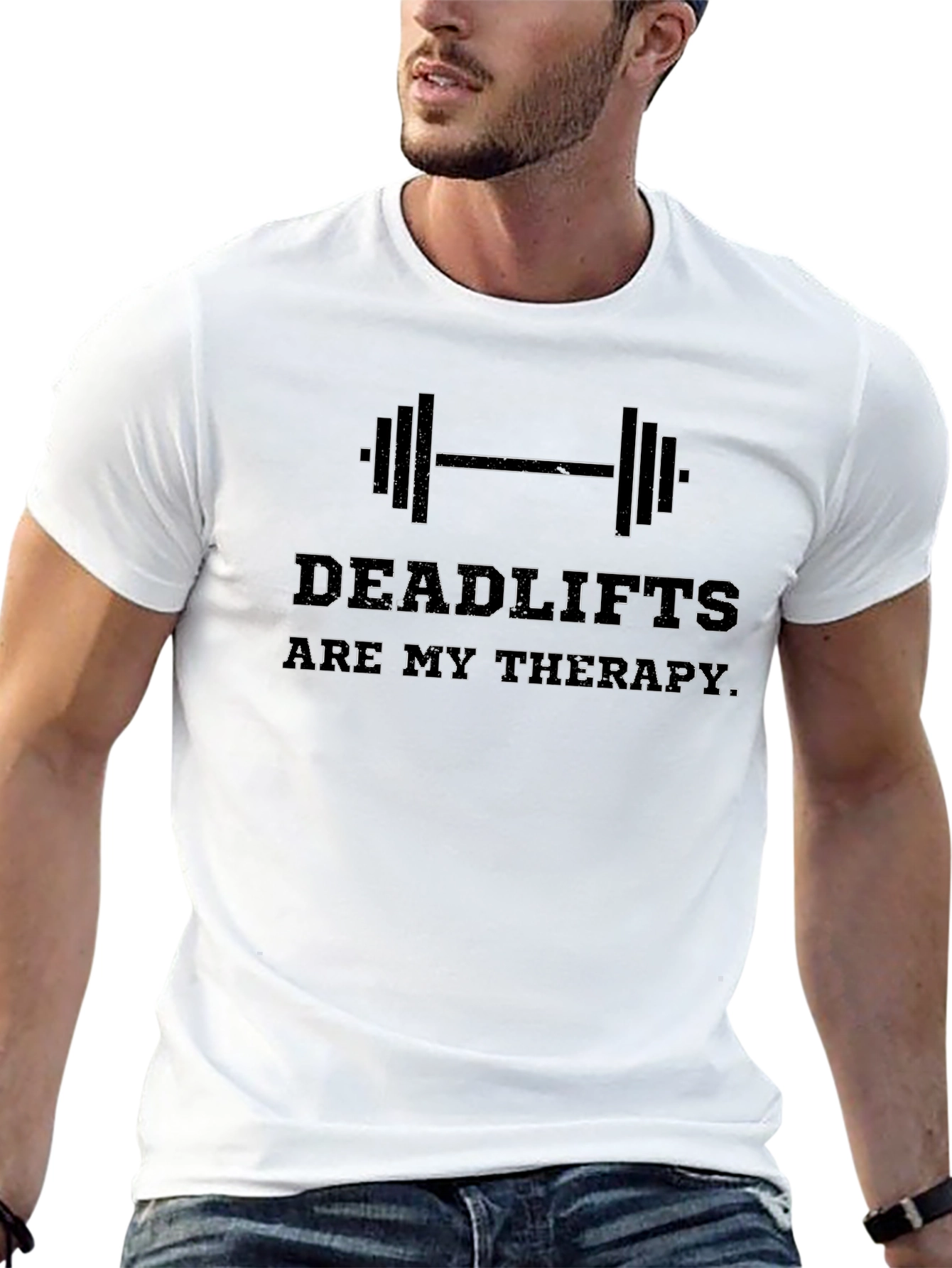 Deadlifts Are My Therapy Black T-Shirt