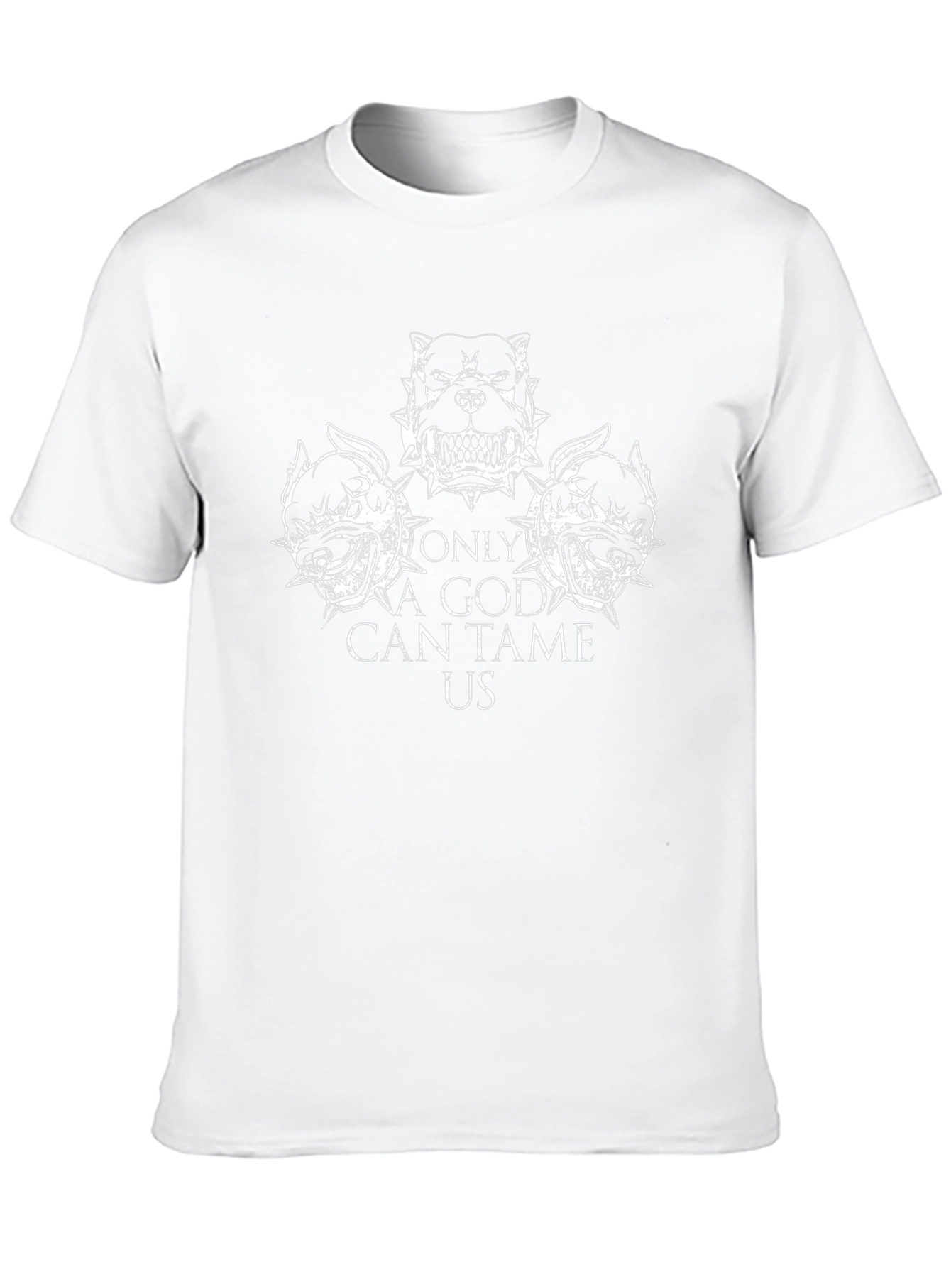 Dog Heads Only A God Black T-Shirt