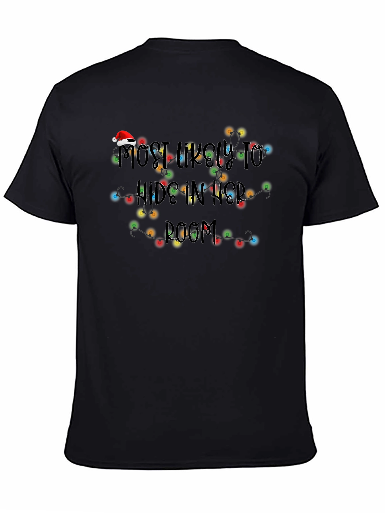 Hide in Her Room Christmas Lights Tee