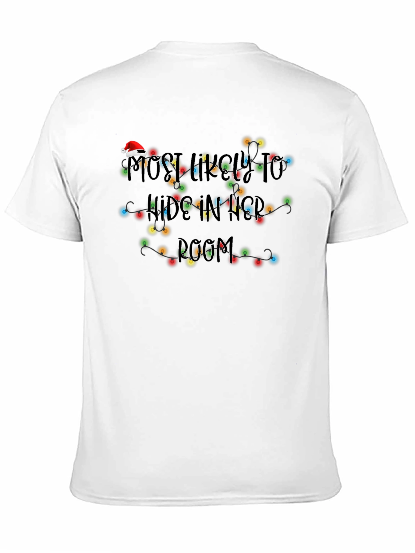 Hide in Her Room Christmas Lights Tee