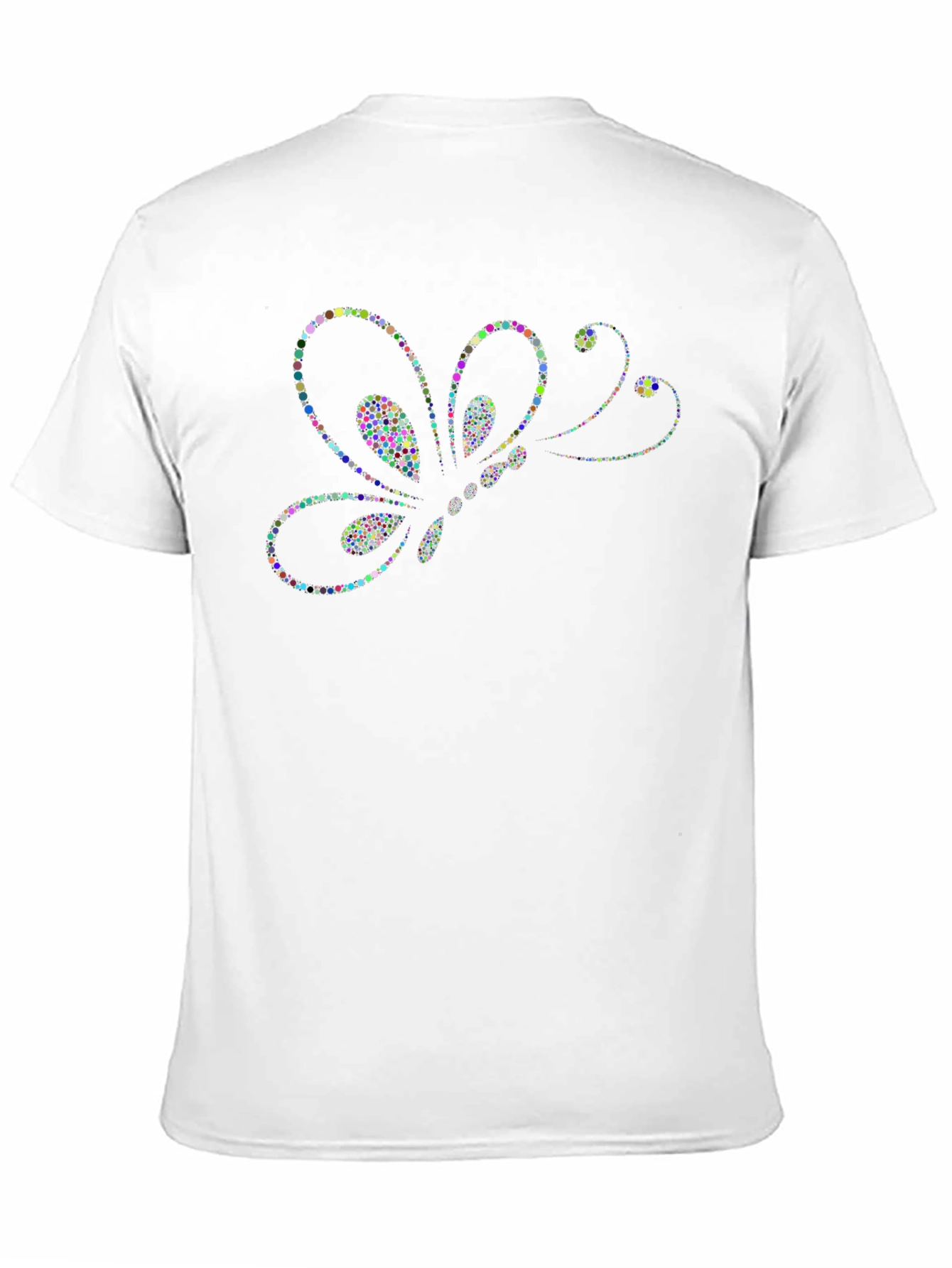 Butterfly Dot Art Black T-Shirt