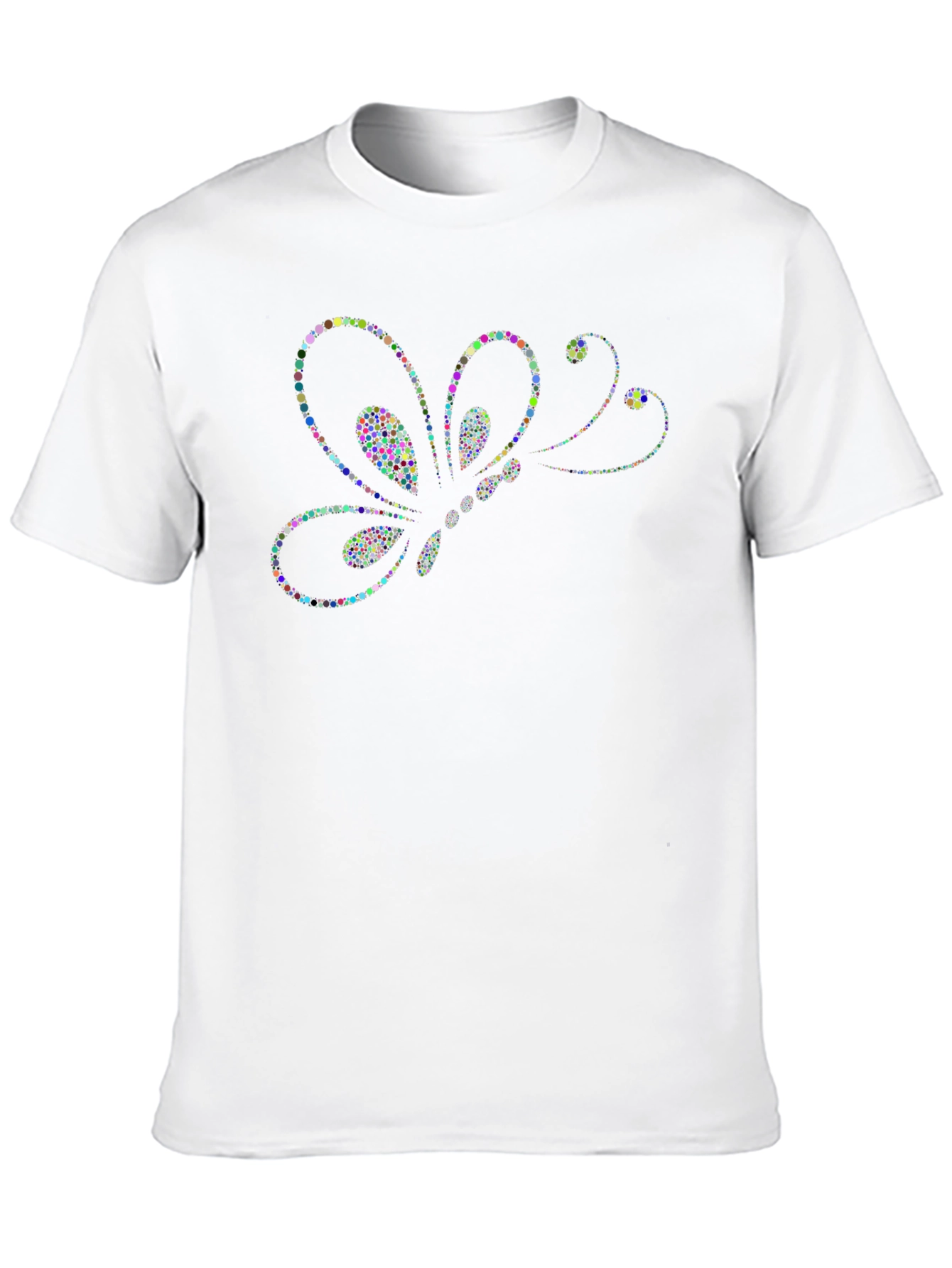 Butterfly Dot Art Black T-Shirt