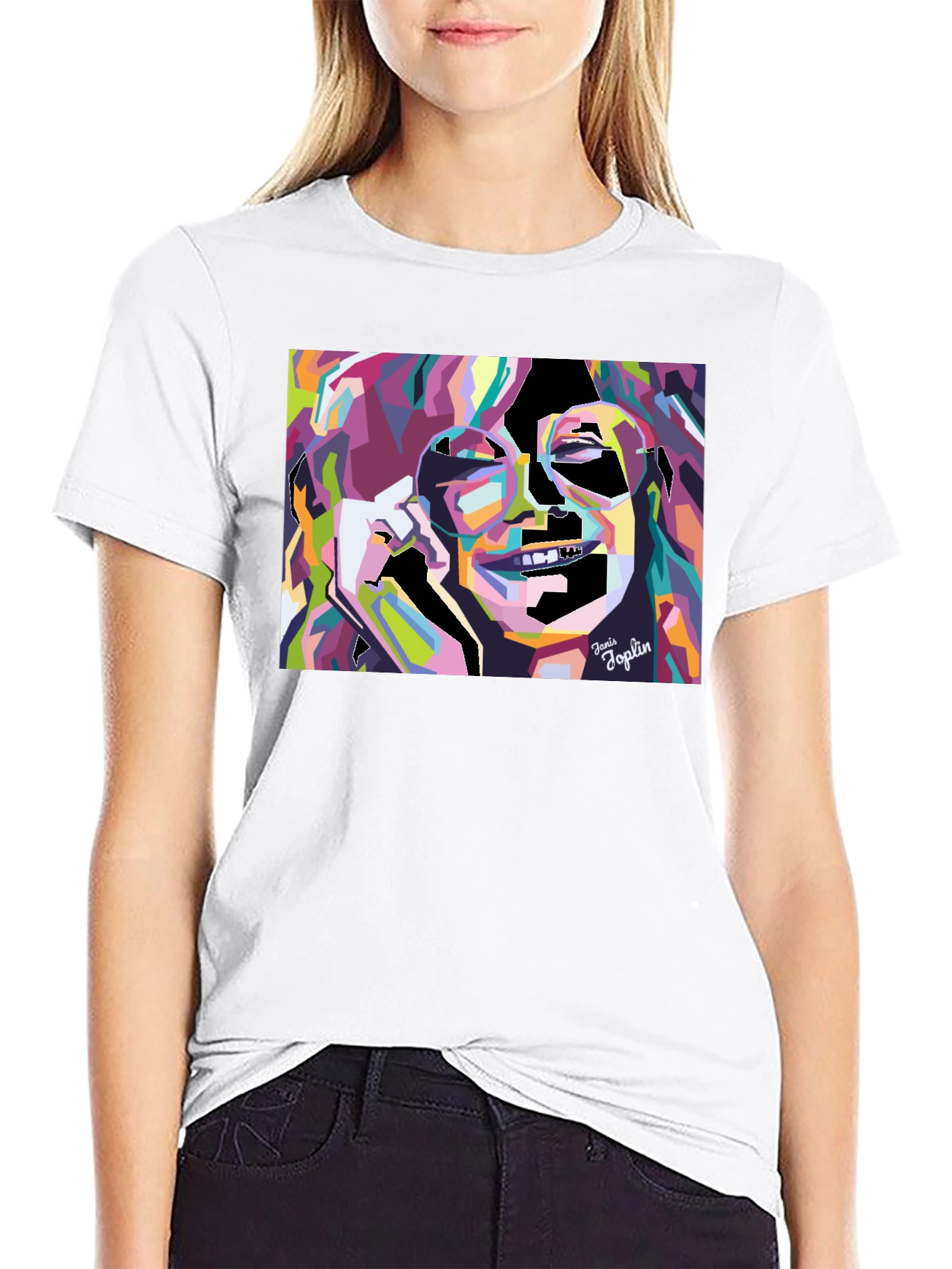 Janis Joplin Graphic Tee - Black