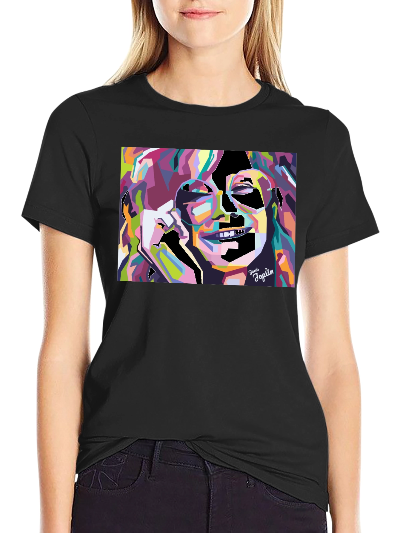 Janis Joplin Graphic Tee - Black