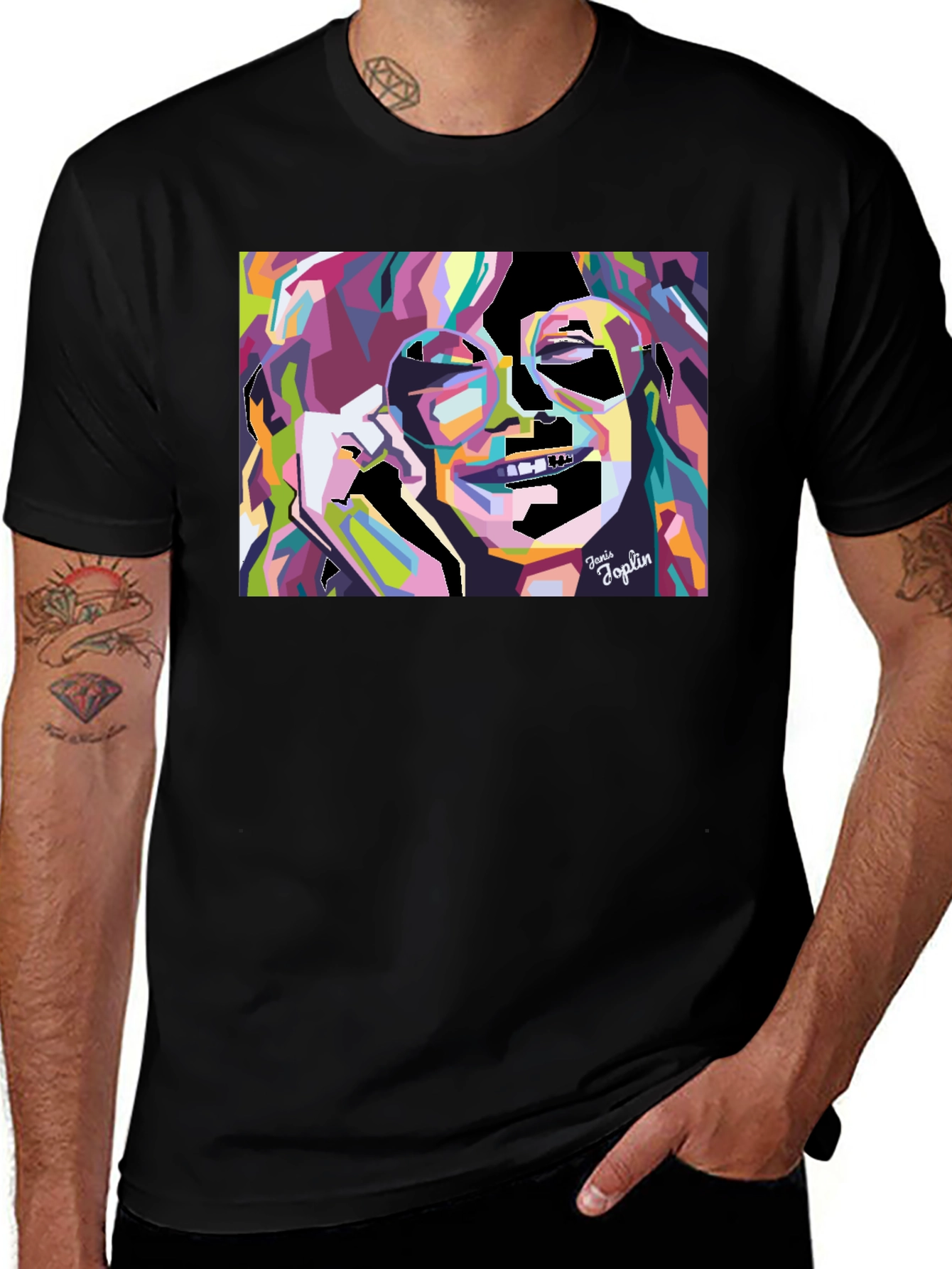 Janis Joplin Graphic Tee - Black