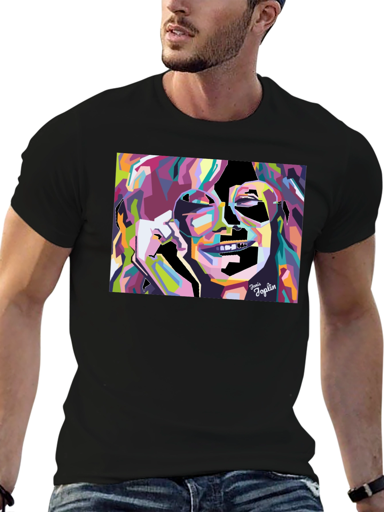Janis Joplin Graphic Tee - Black