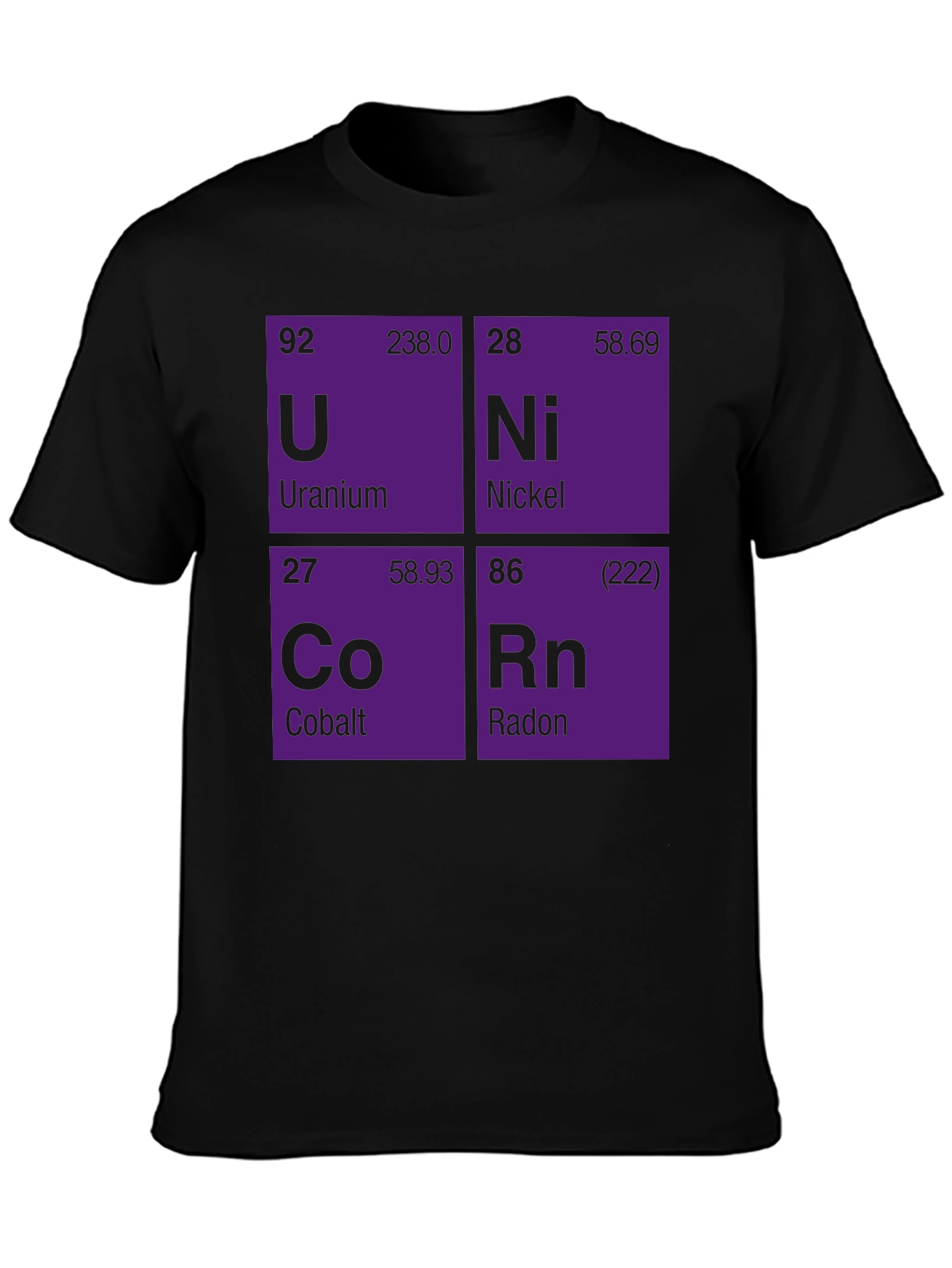 Unicorn Elements Black Graphic T-Shirt