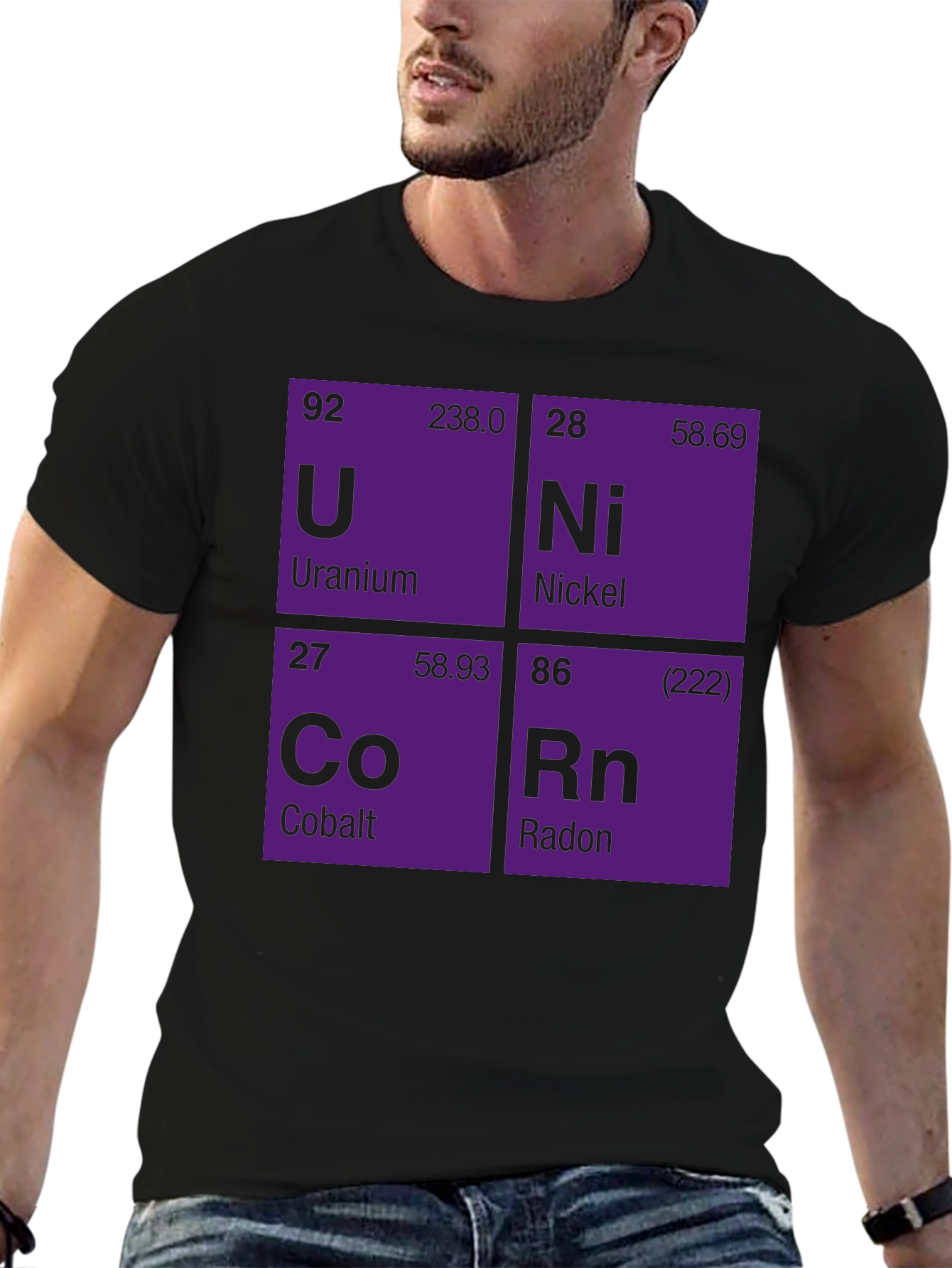 Unicorn Elements Black Graphic T-Shirt