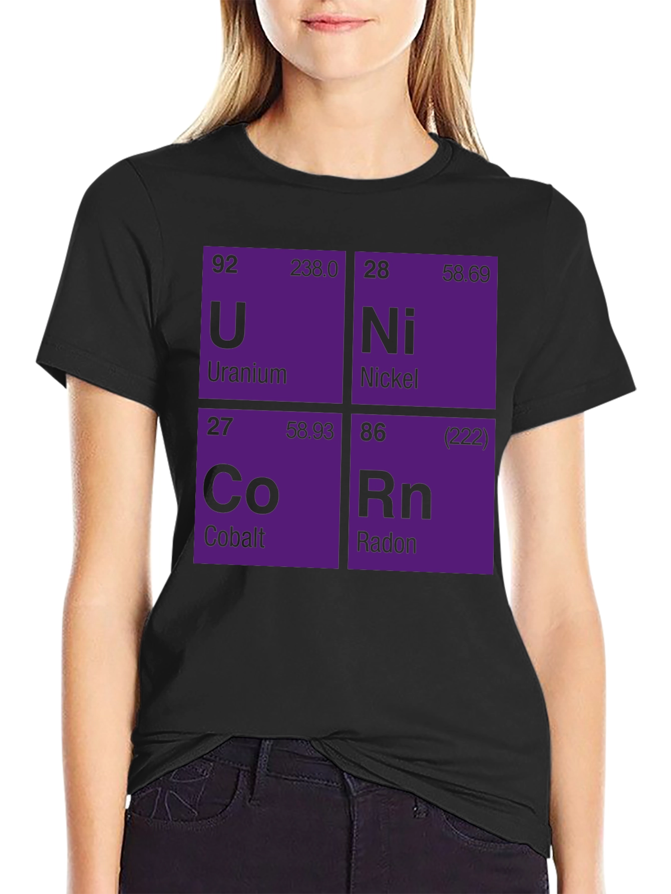 Unicorn Elements Black Graphic T-Shirt