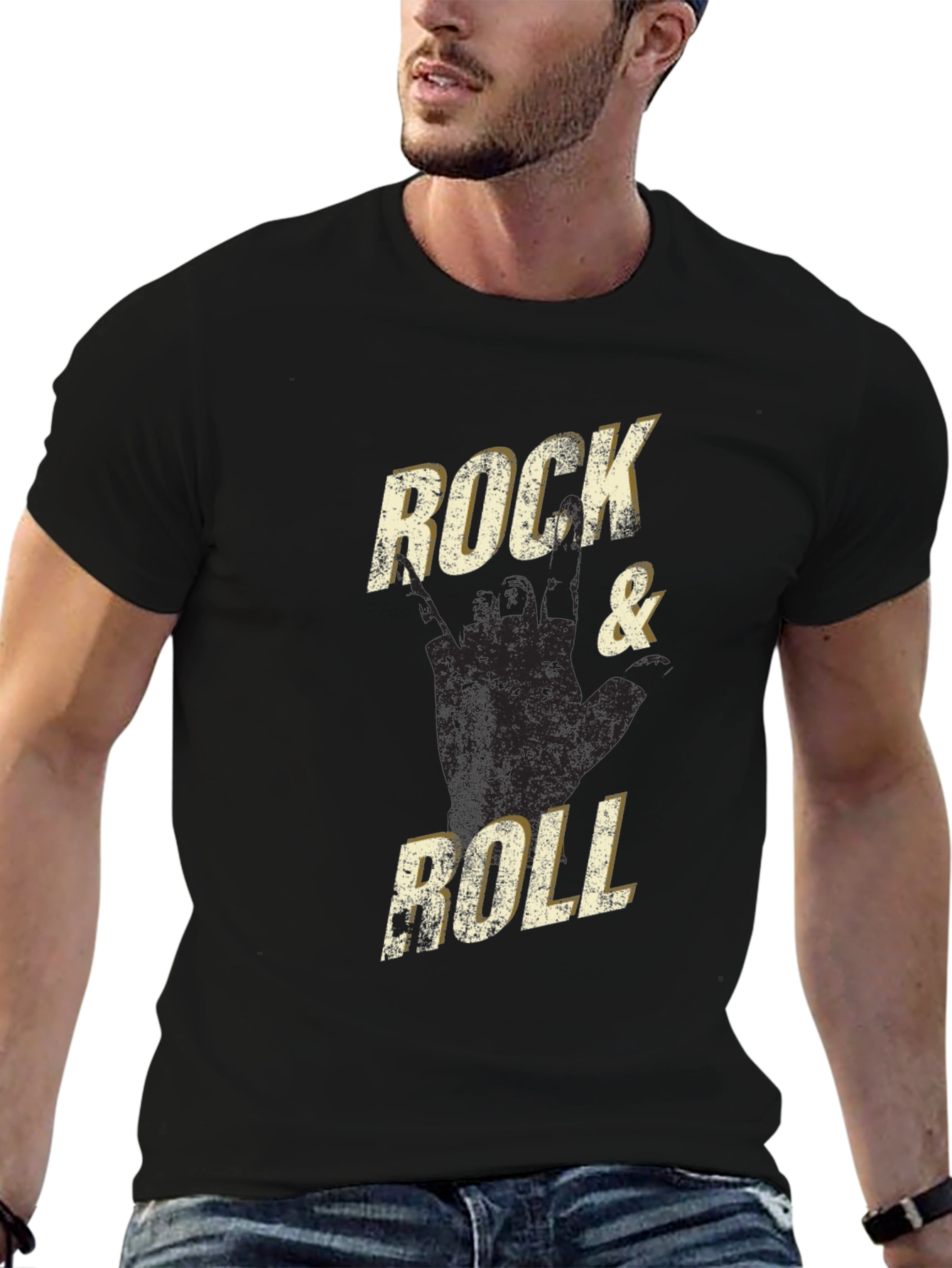 Rock & Roll Graphic Tee - Black