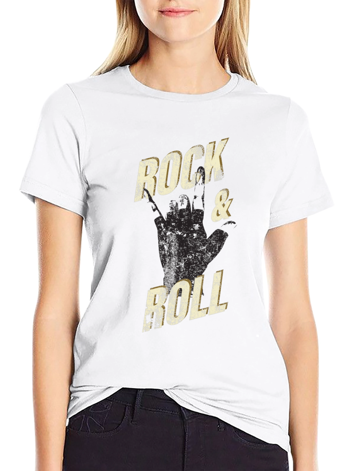 Rock & Roll Graphic Tee - Black