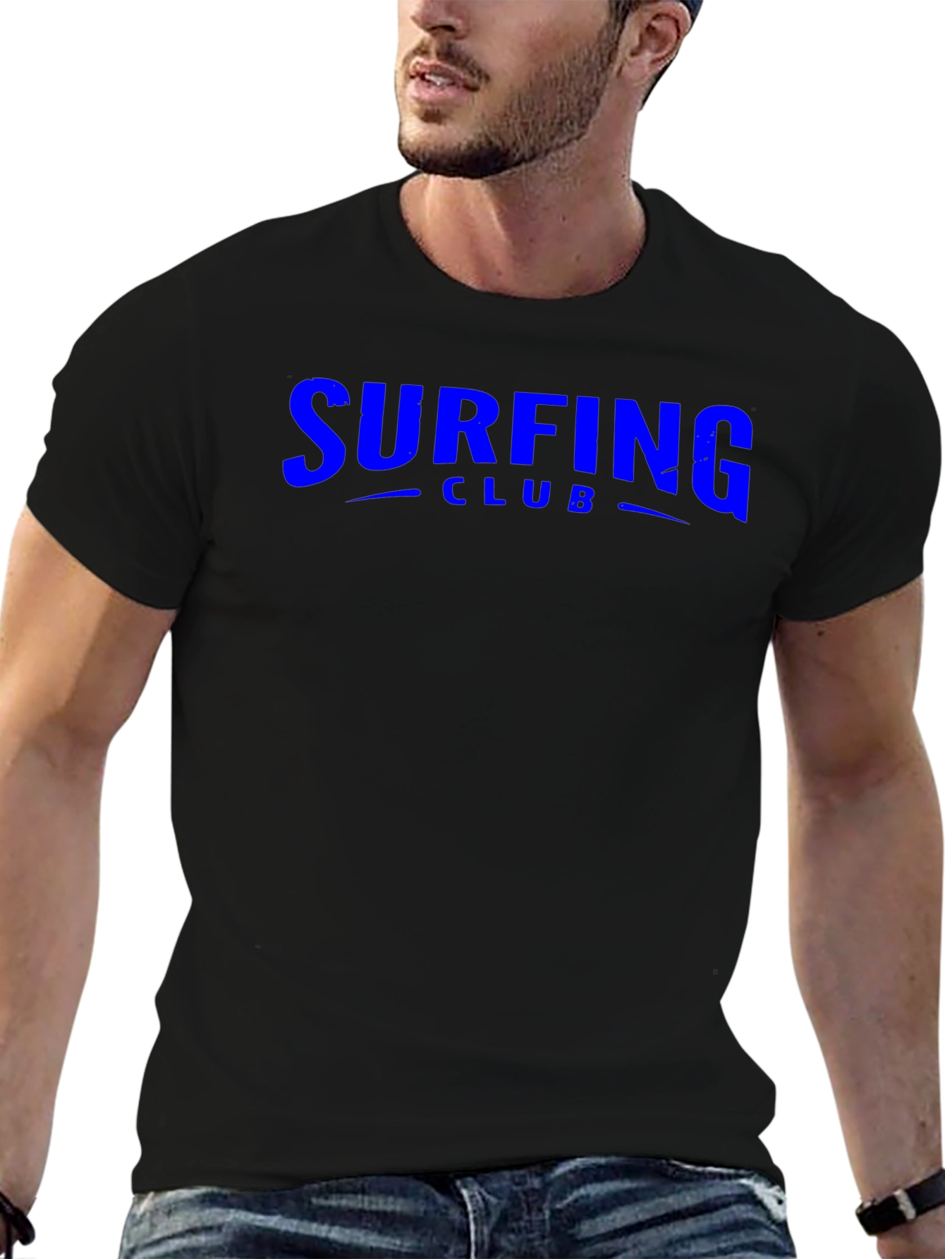 Surfing Club Black Tee Shirt