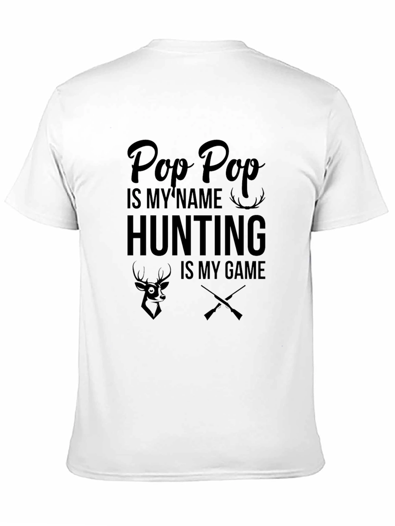 Pop Pop Hunting T-Shirt - Black Graphic Tee