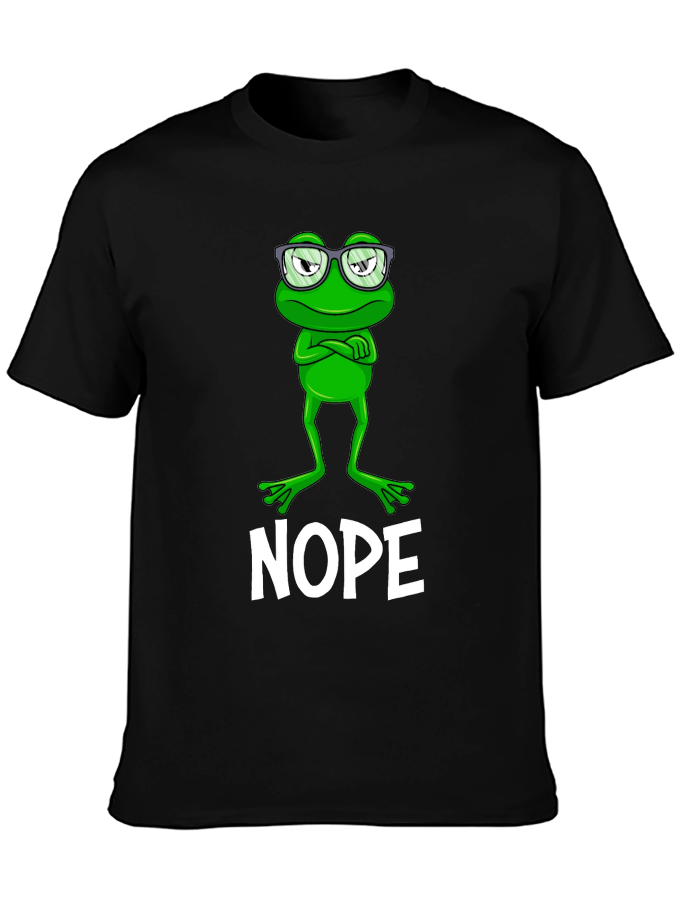 Nope Frog Graphic Tee - Funny Sarcastic T-Shirt