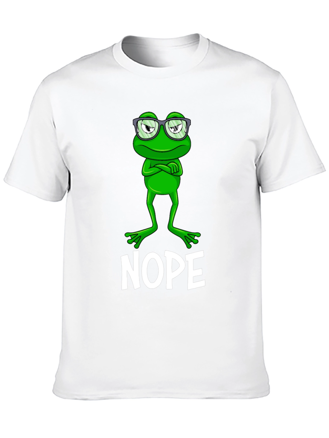 Nope Frog Graphic Tee - Funny Sarcastic T-Shirt