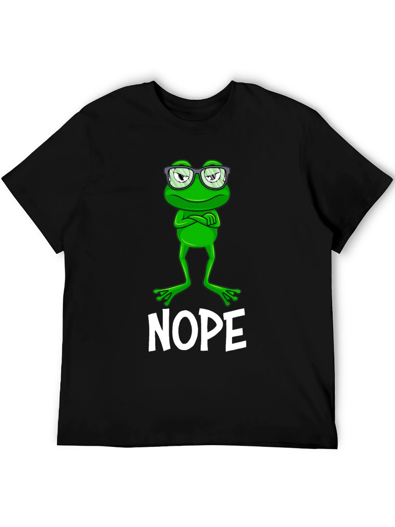 Nope Frog Graphic Tee - Funny Sarcastic T-Shirt