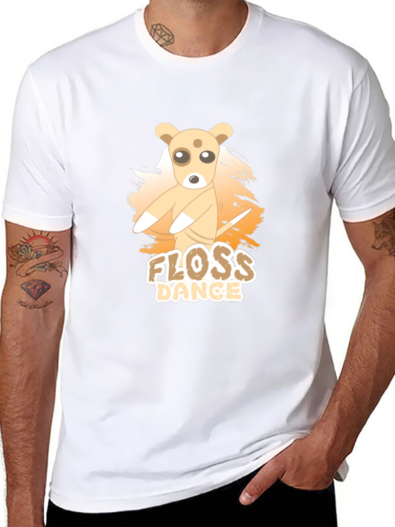 Floss Dance Graphic Tee - Cute Dog Design