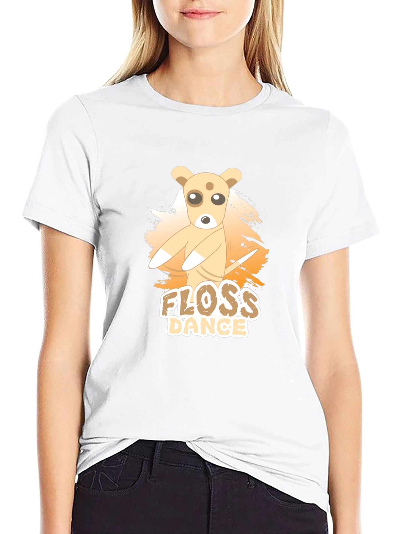 Floss Dance Graphic Tee - Cute Dog Design