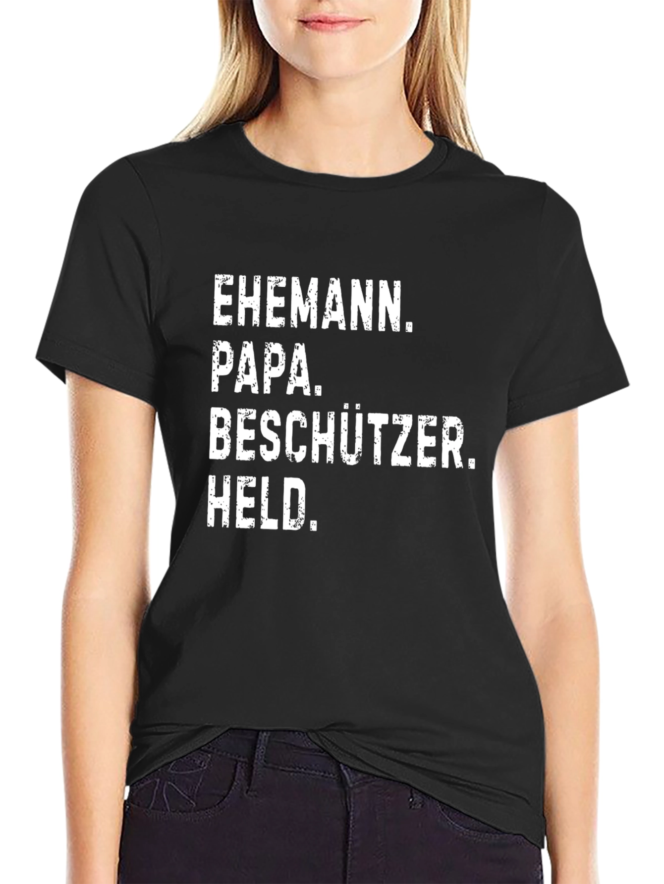 Husband Dad Protector Hero Mens T-Shirt