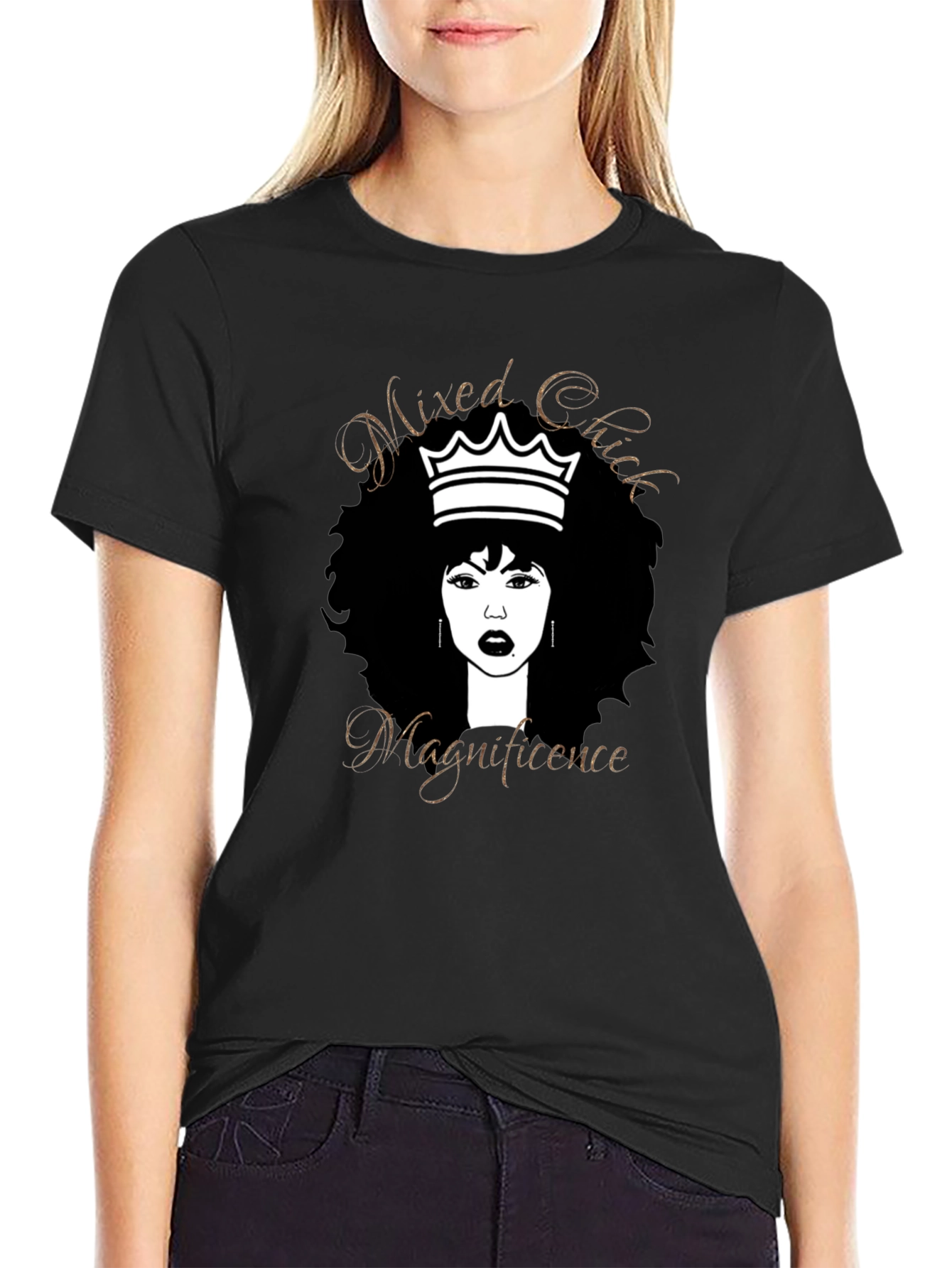Mixed Chick Magnificence Black T-Shirt