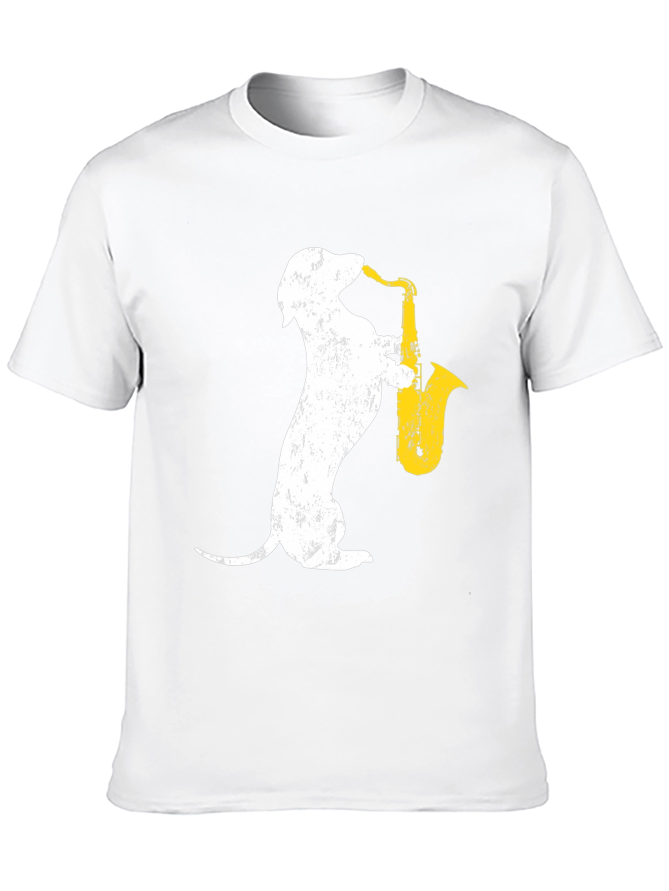 Dachshund Saxophone T-Shirt - Cool Dog Music Tee