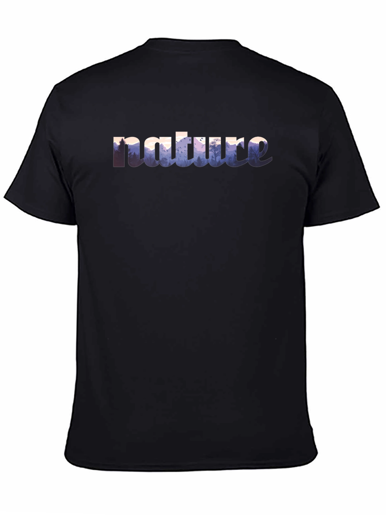 Nature Graphic Black T-Shirt