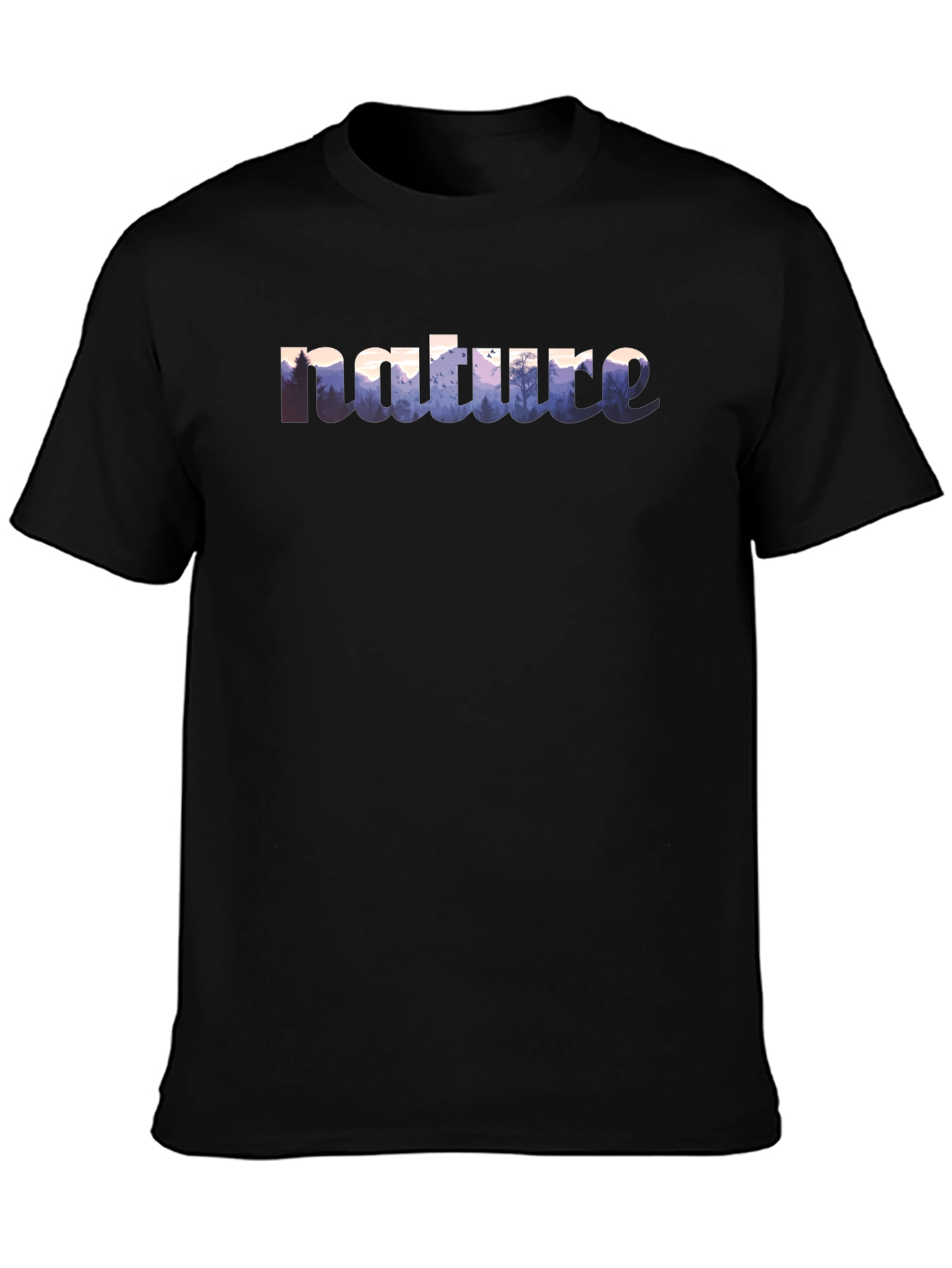 Nature Graphic Black T-Shirt