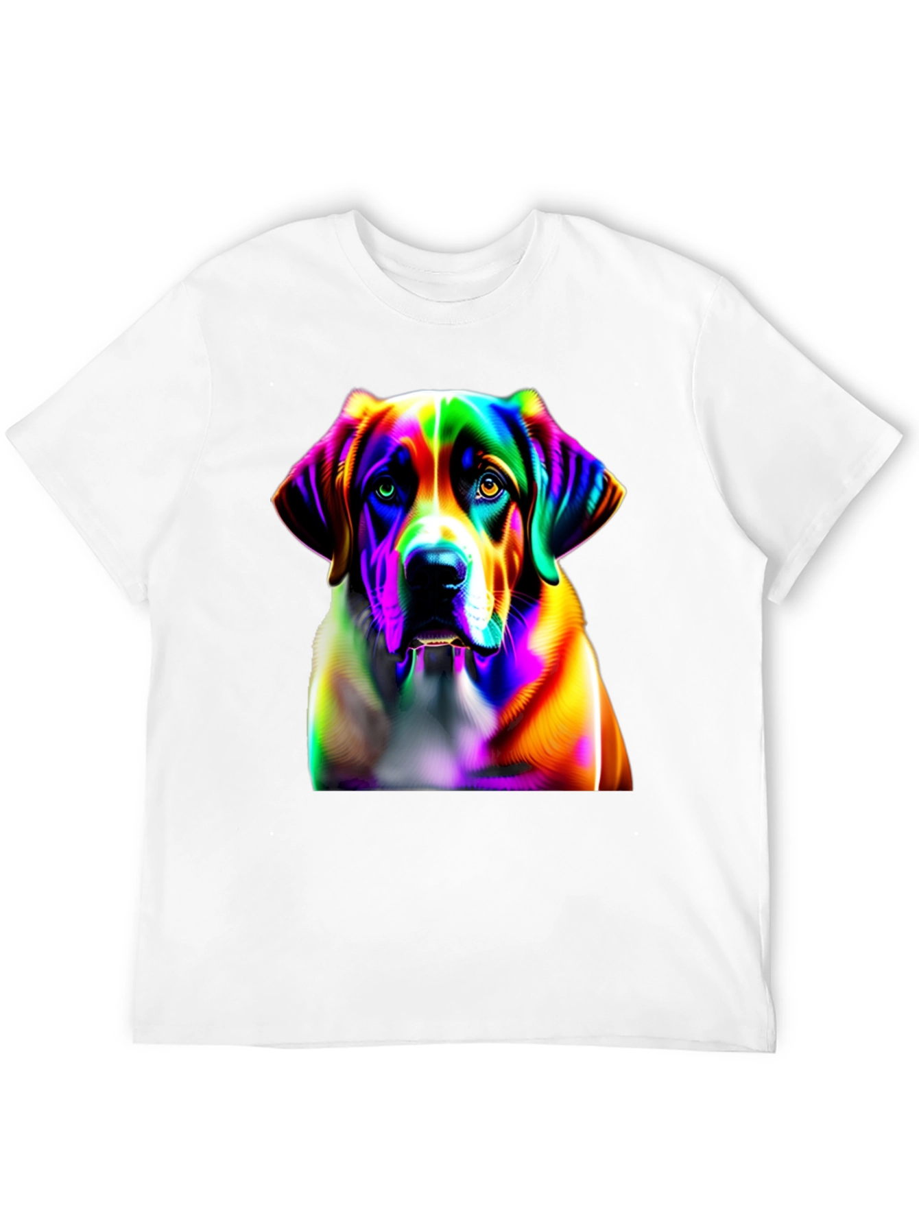 Rainbow Dog Graphic Tee - Unique Artistic Design