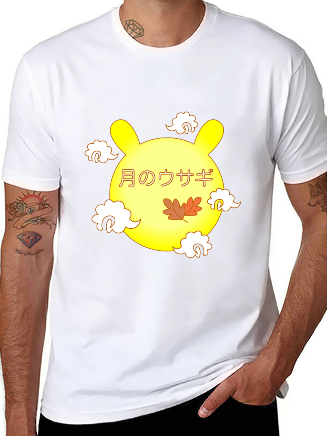 Moon Rabbit Graphic Tee - Black