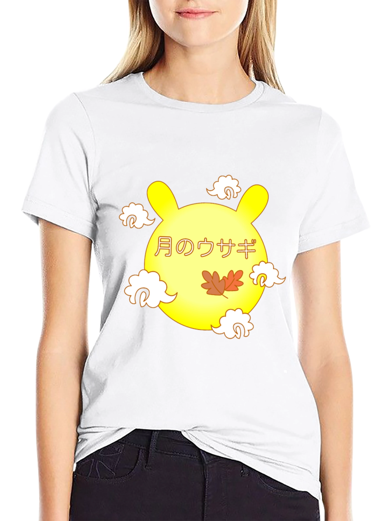Moon Rabbit Graphic Tee - Black