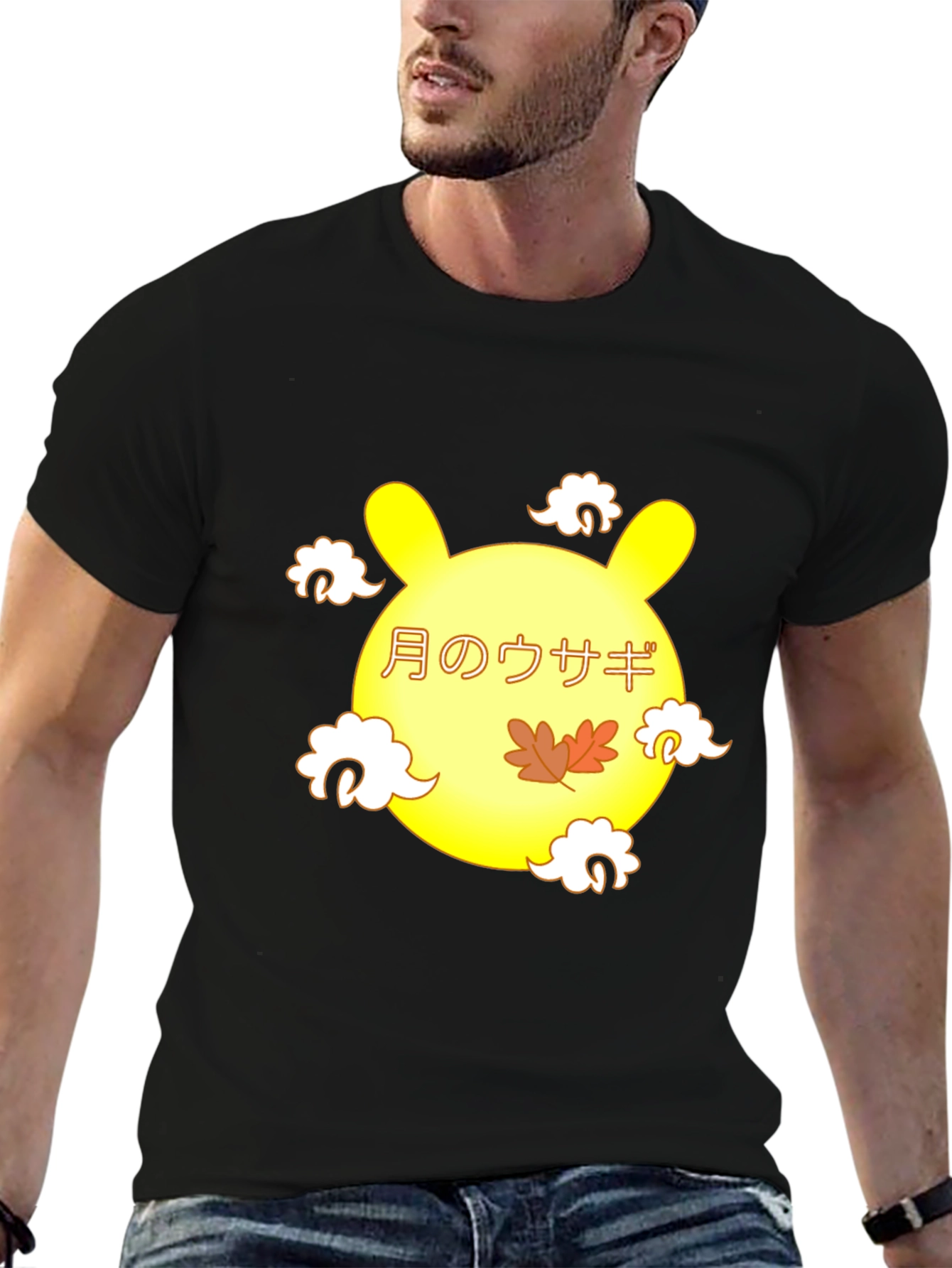 Moon Rabbit Graphic Tee - Black