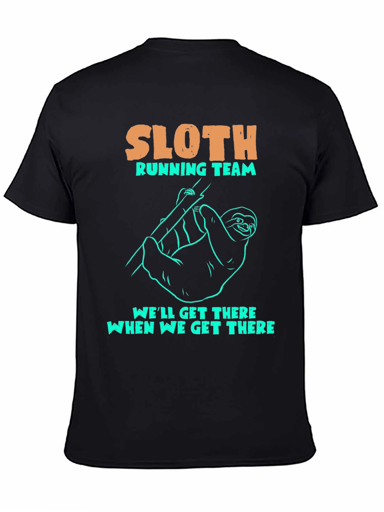Sloth Running Team T-Shirt Funny Graphic Tee