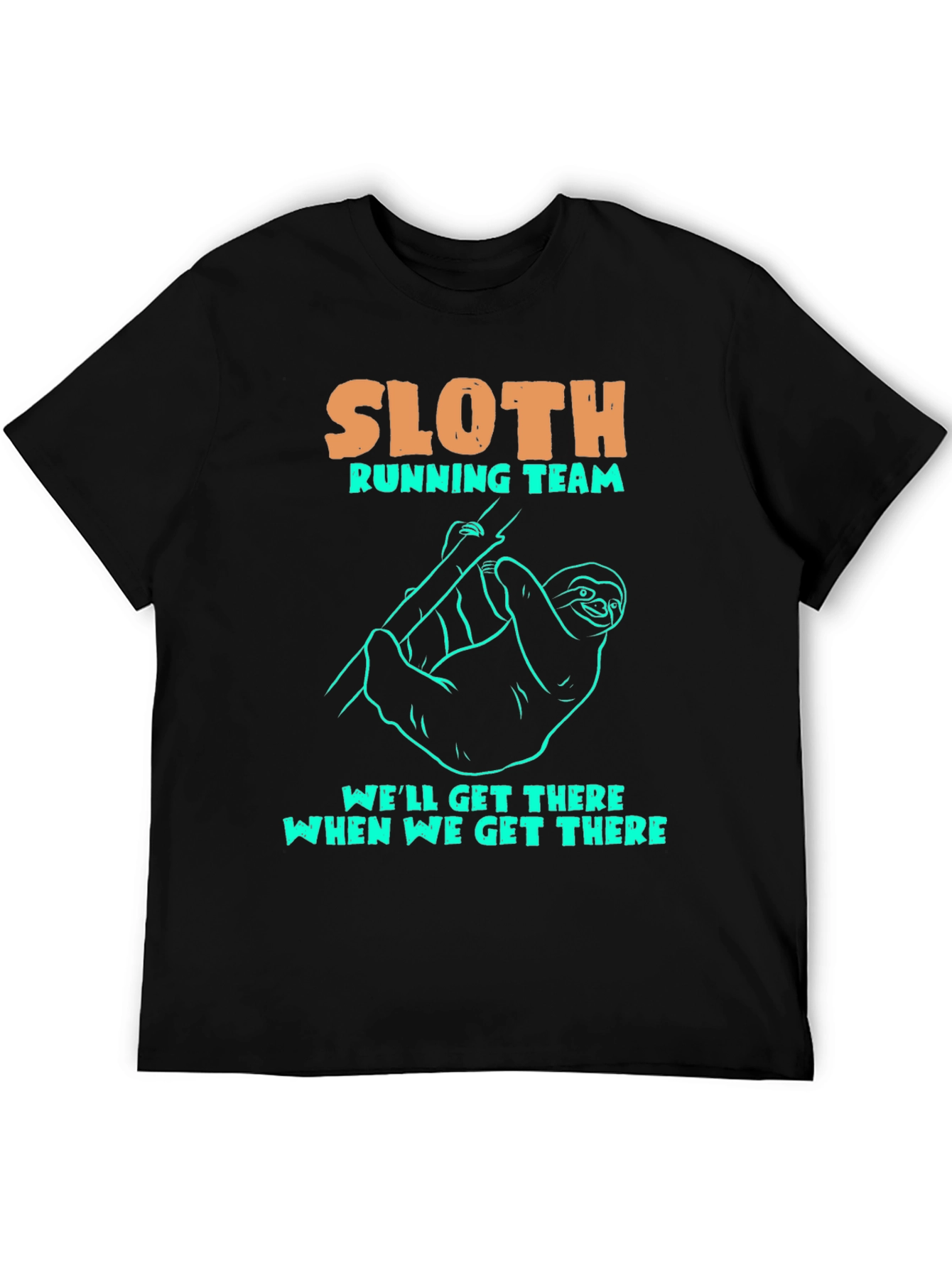 Sloth Running Team T-Shirt Funny Graphic Tee