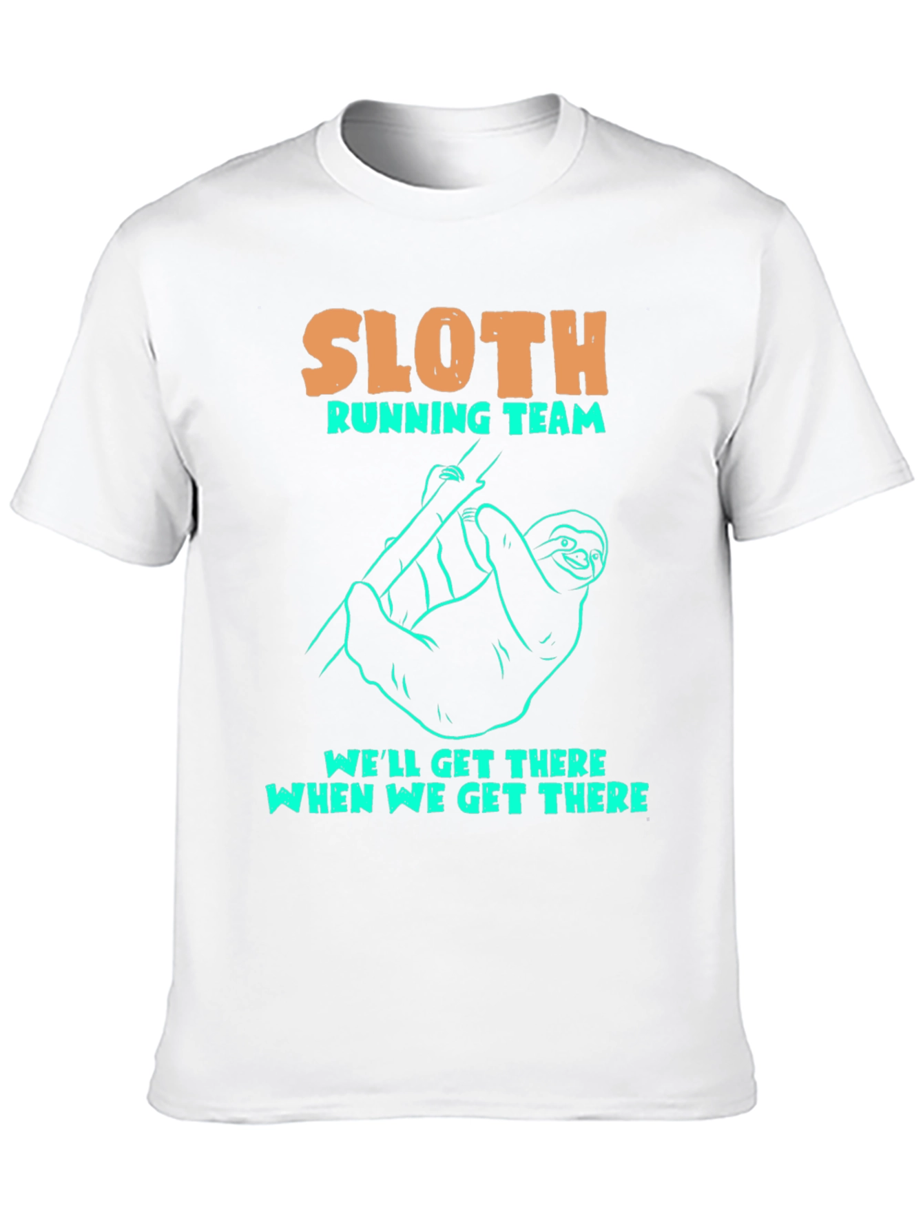 Sloth Running Team T-Shirt Funny Graphic Tee
