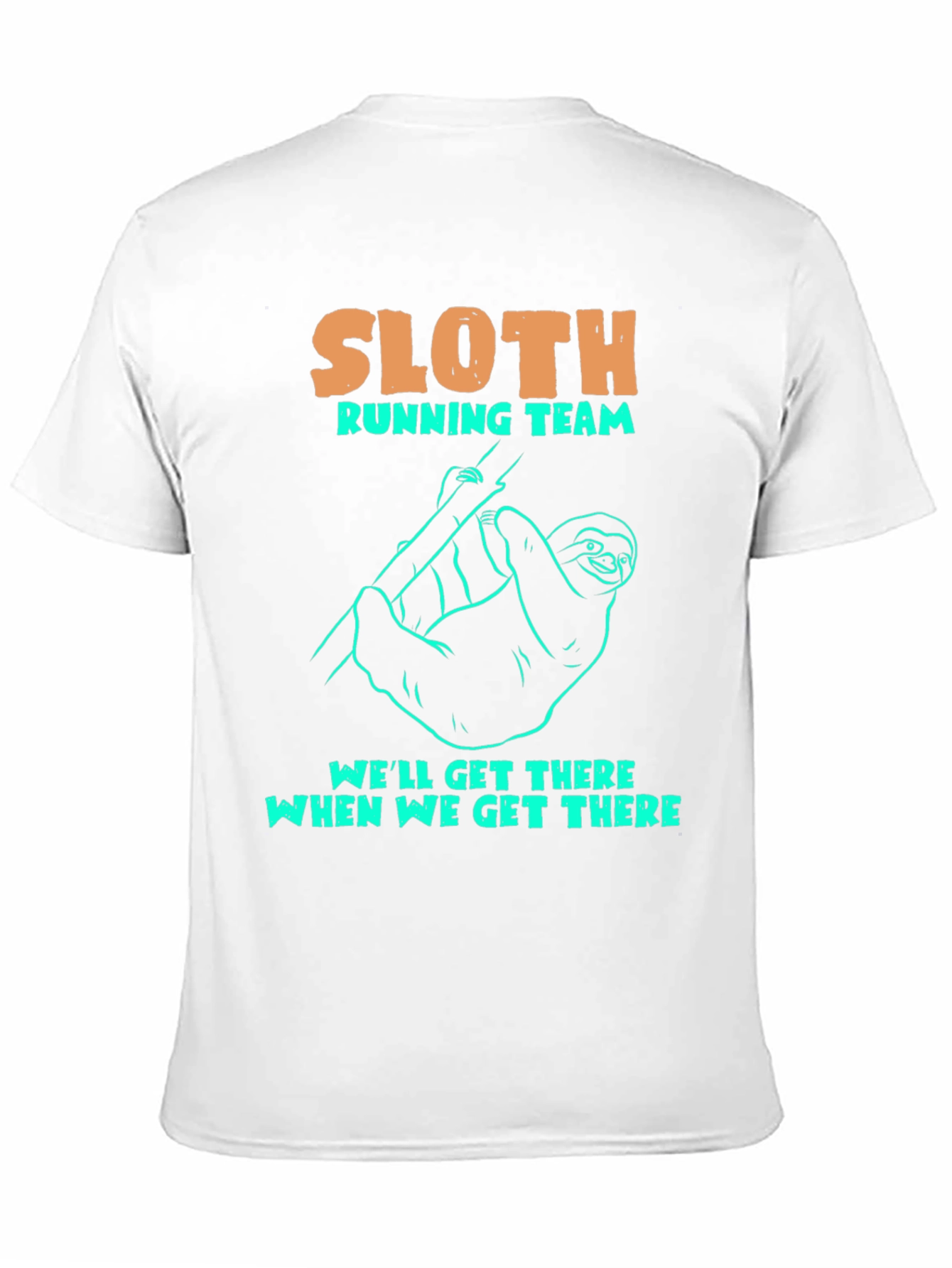 Sloth Running Team T-Shirt Funny Graphic Tee