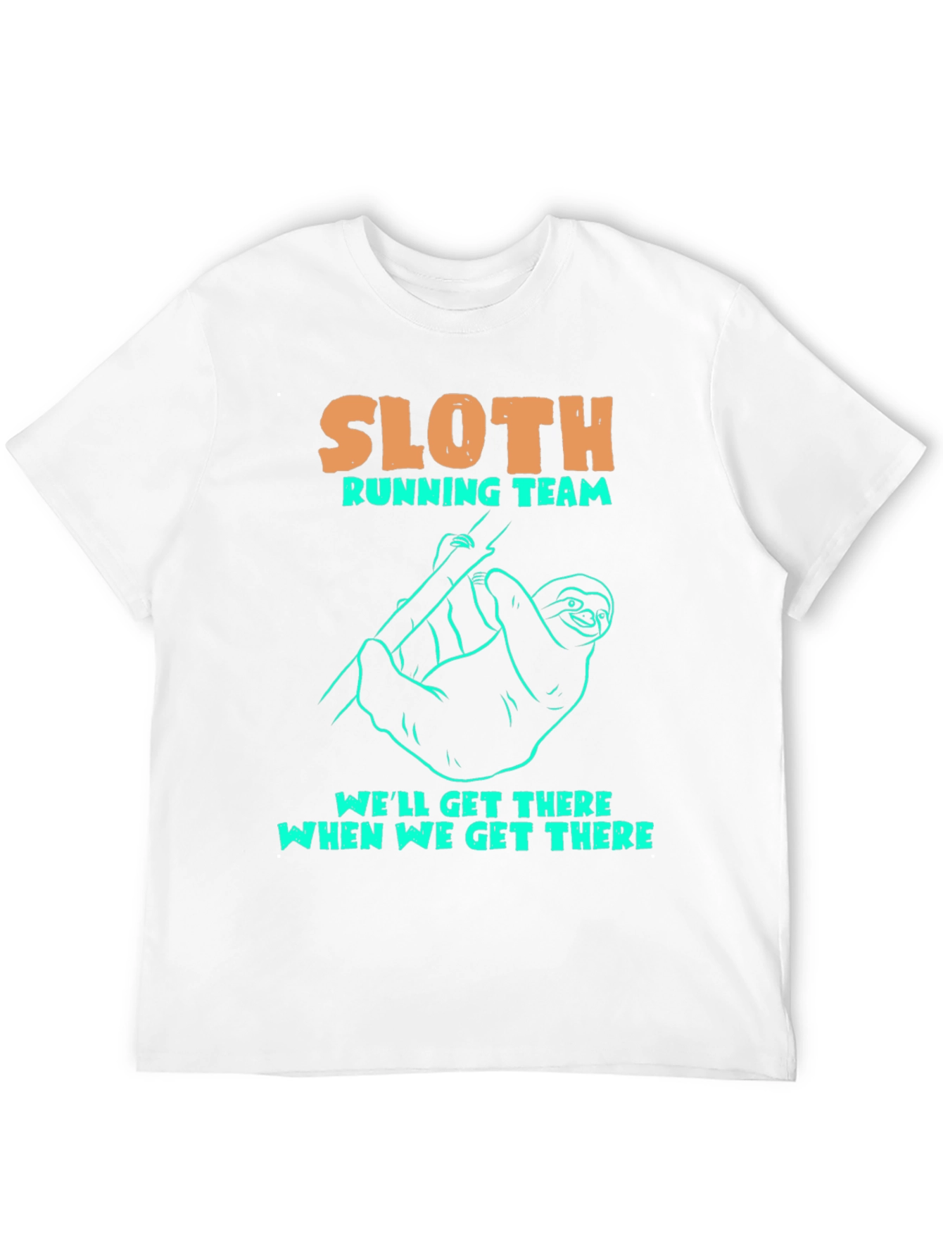 Sloth Running Team T-Shirt Funny Graphic Tee