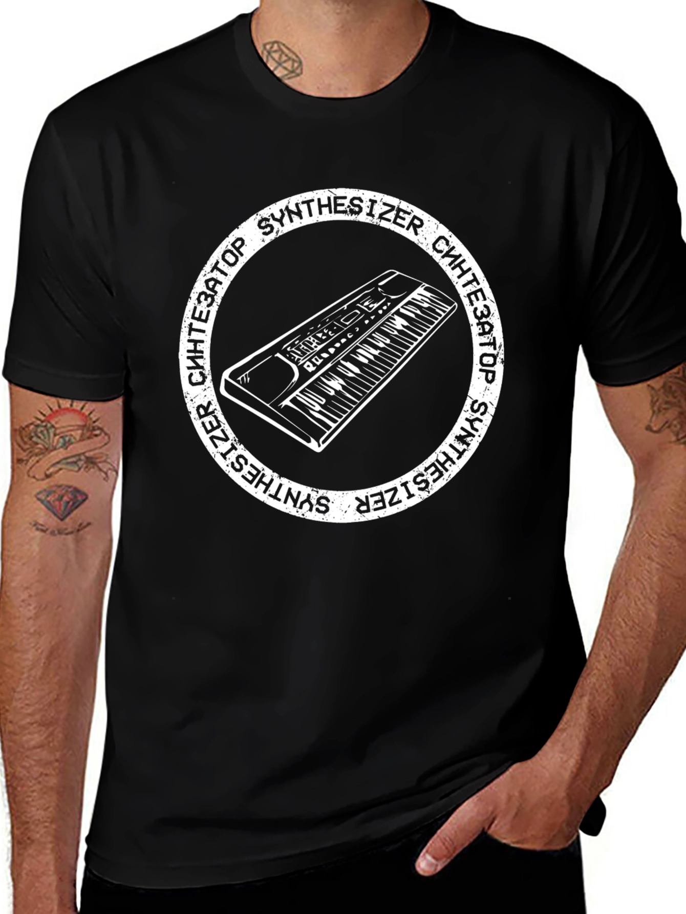 Synthesizer Graphic Tee - Musician Style