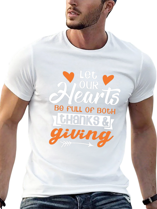 Thanksgiving Hearts T-Shirt - Black