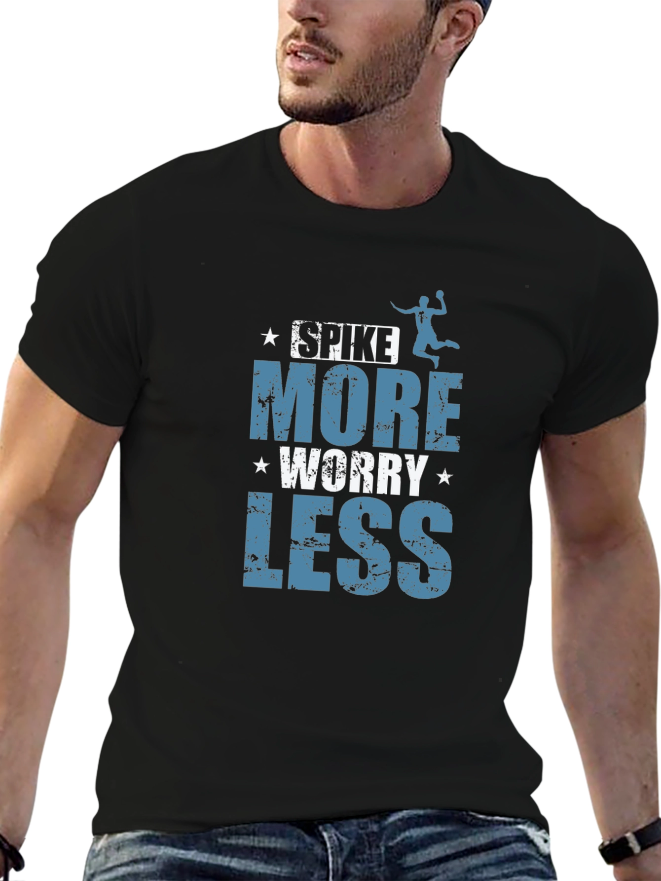 Spike More Worry Less Graphic T-Shirt