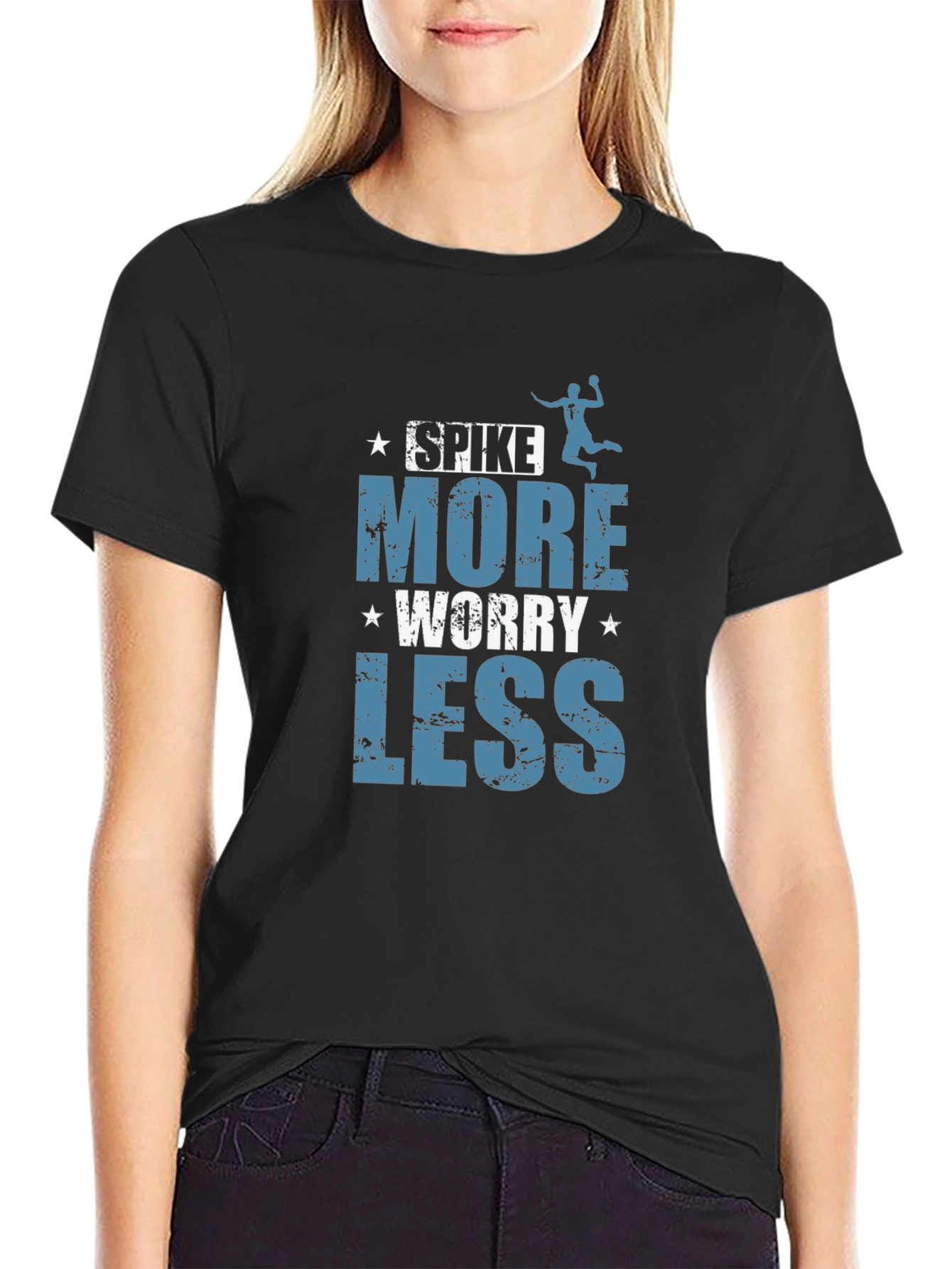 Spike More Worry Less Graphic T-Shirt